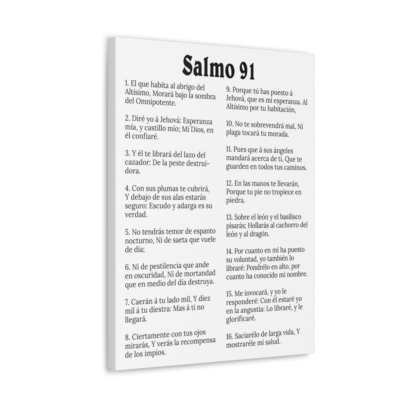 Scripture Walls Salmo 91 White Christian Wall Art Print Ready to Hang Unframed-Express Your Love Gifts