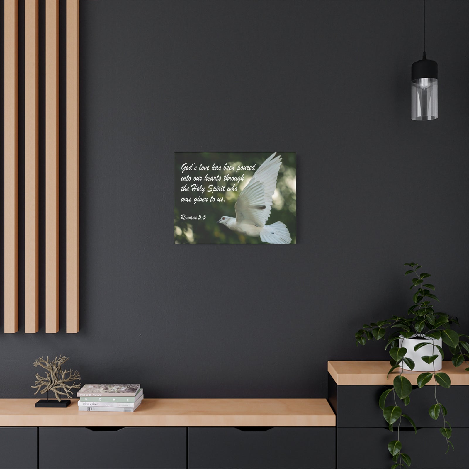 Scripture Canvas God's Love Psalm 103:8 Christian Wall Art Bible Verse Print Ready to Hang-Express Your Love Gifts