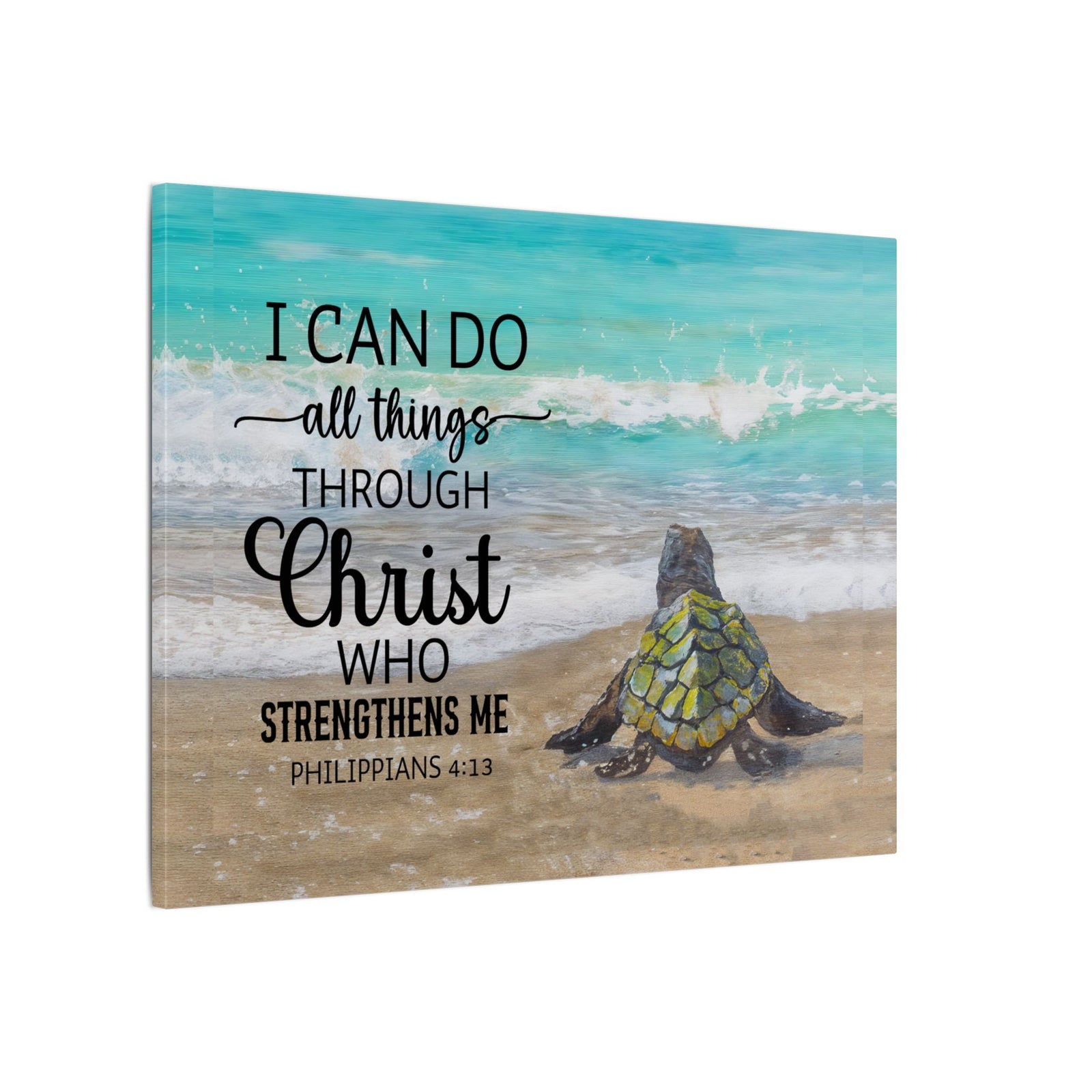 Scripture Walls Christ Strengthens Me Philippians 4:13 Christian Wall Art Print Ready to Hang Unframed-Express Your Love Gifts