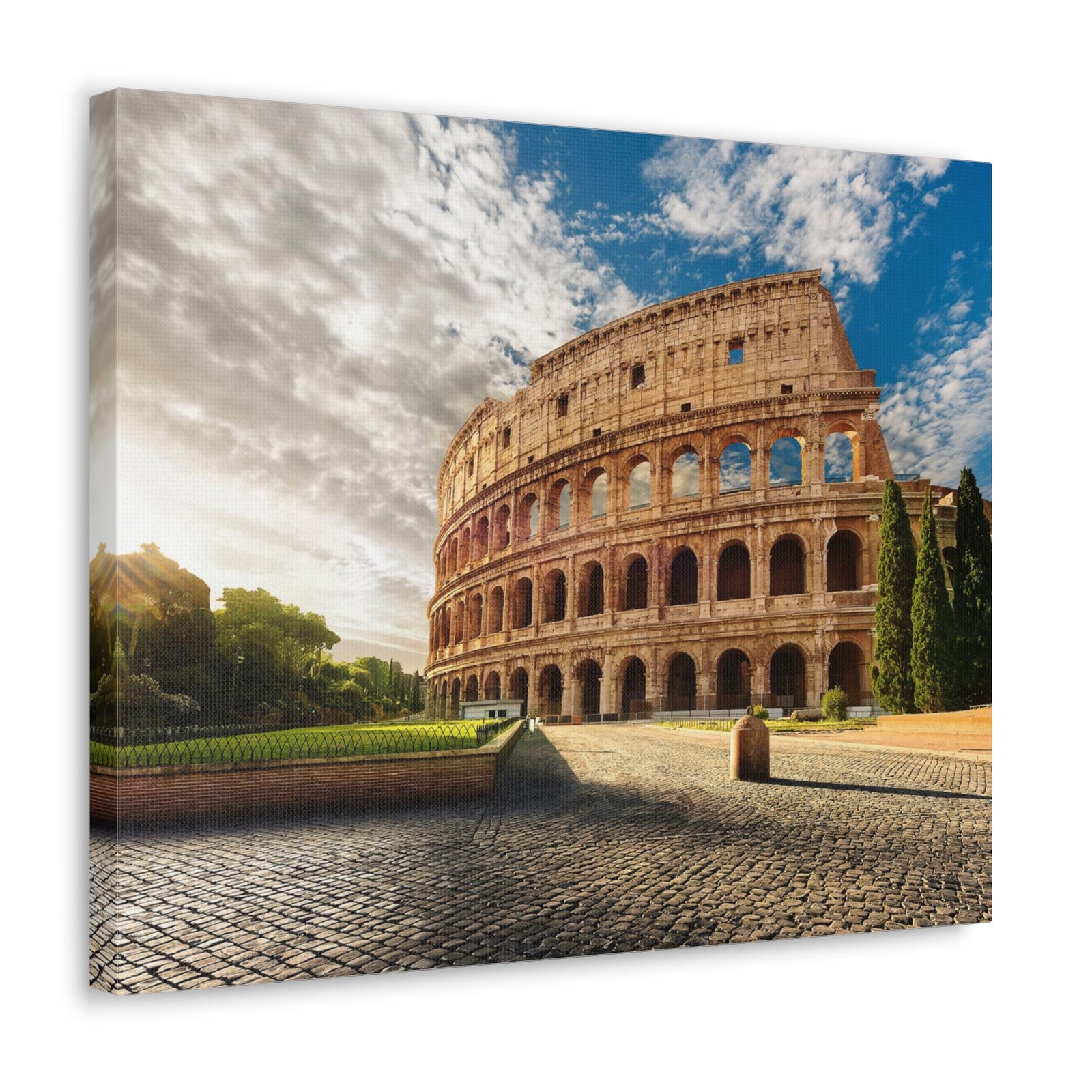 Italy Colosseum in Rome Modern Multicolor Scenic Nature Photography Canvas Home Office Decor Ready to Hang-Express Your Love Gifts