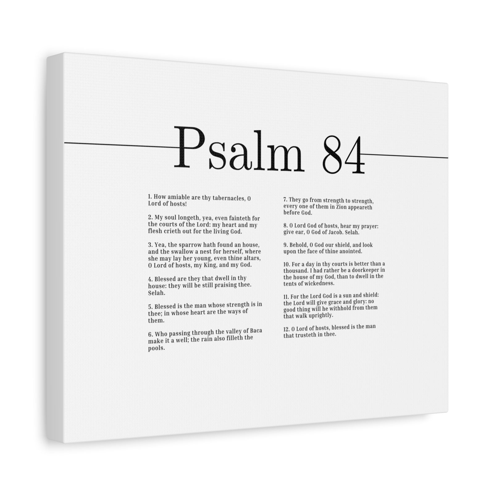 Scripture Canvas The Living God Psalm 84 Christian Wall Art Bible Verse Print Ready to Hang-Express Your Love Gifts