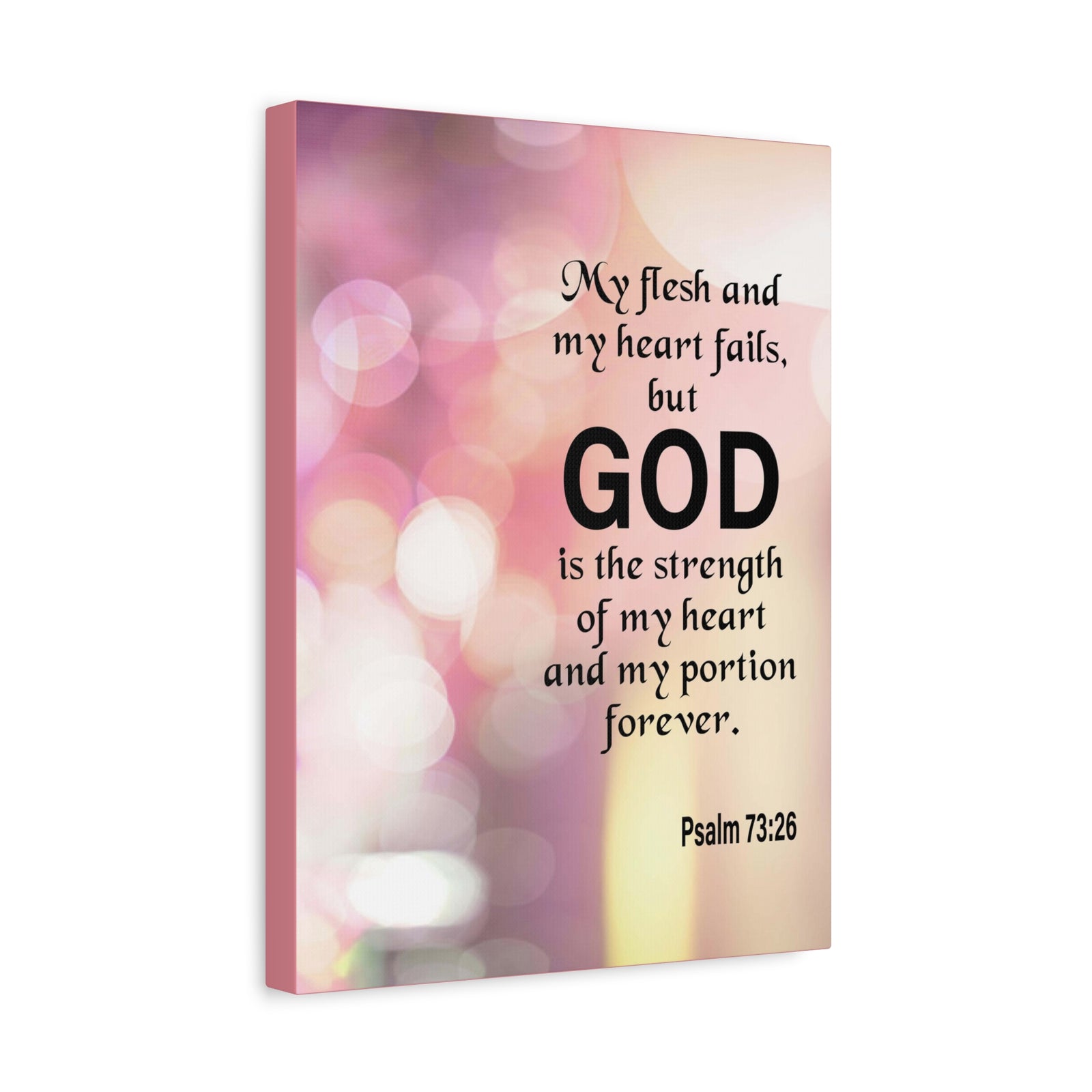 Bible Verse Canvas God is My Strength Psalm 73:26 Wall Art Christian Home Decor-Express Your Love Gifts