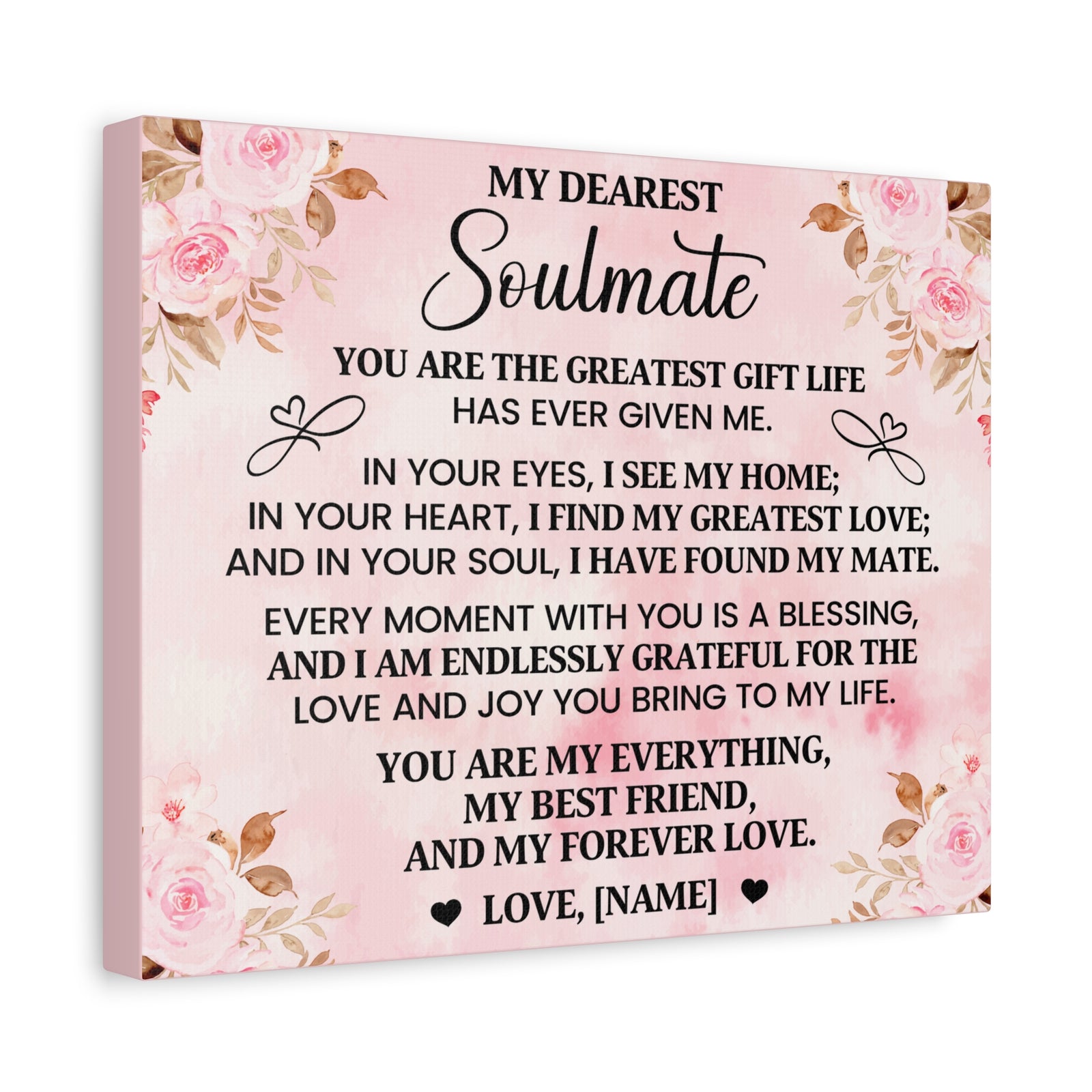 Personalized You Are The Greatest Gift Romantic Inspirational Print Ready to Hang Artwork Unframed-Express Your Love Gifts