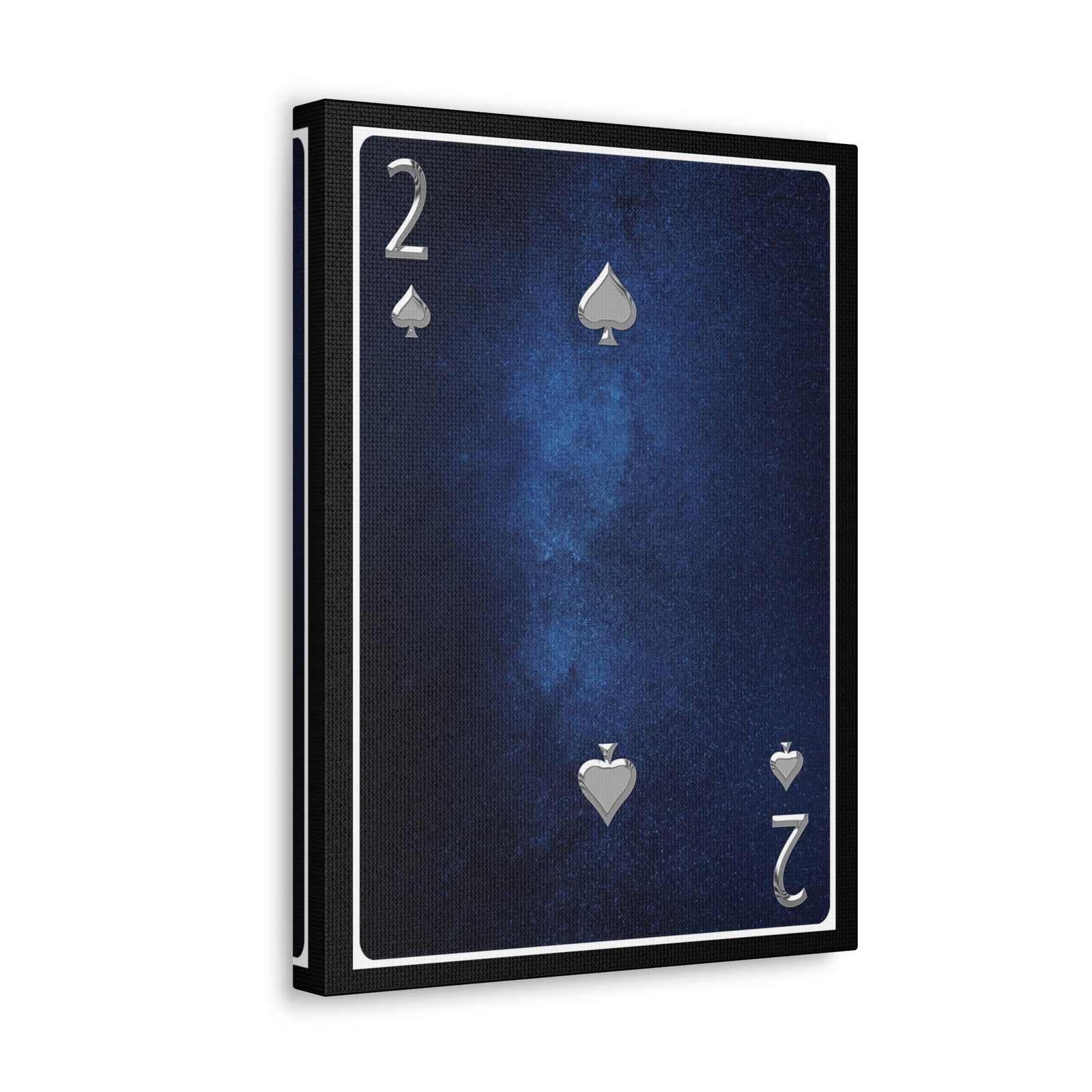 Two Of Spades Space Background Playing Card Canvas Wall Art for Home Decor Ready-to-Hang-Express Your Love Gifts