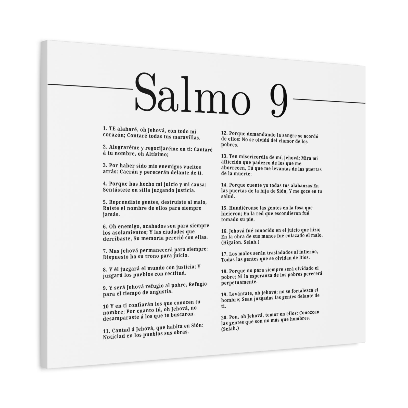 Salmo 9 Impresión De Arte Cristiano en la Pared Lista Para Colgar-Express Your Love Gifts