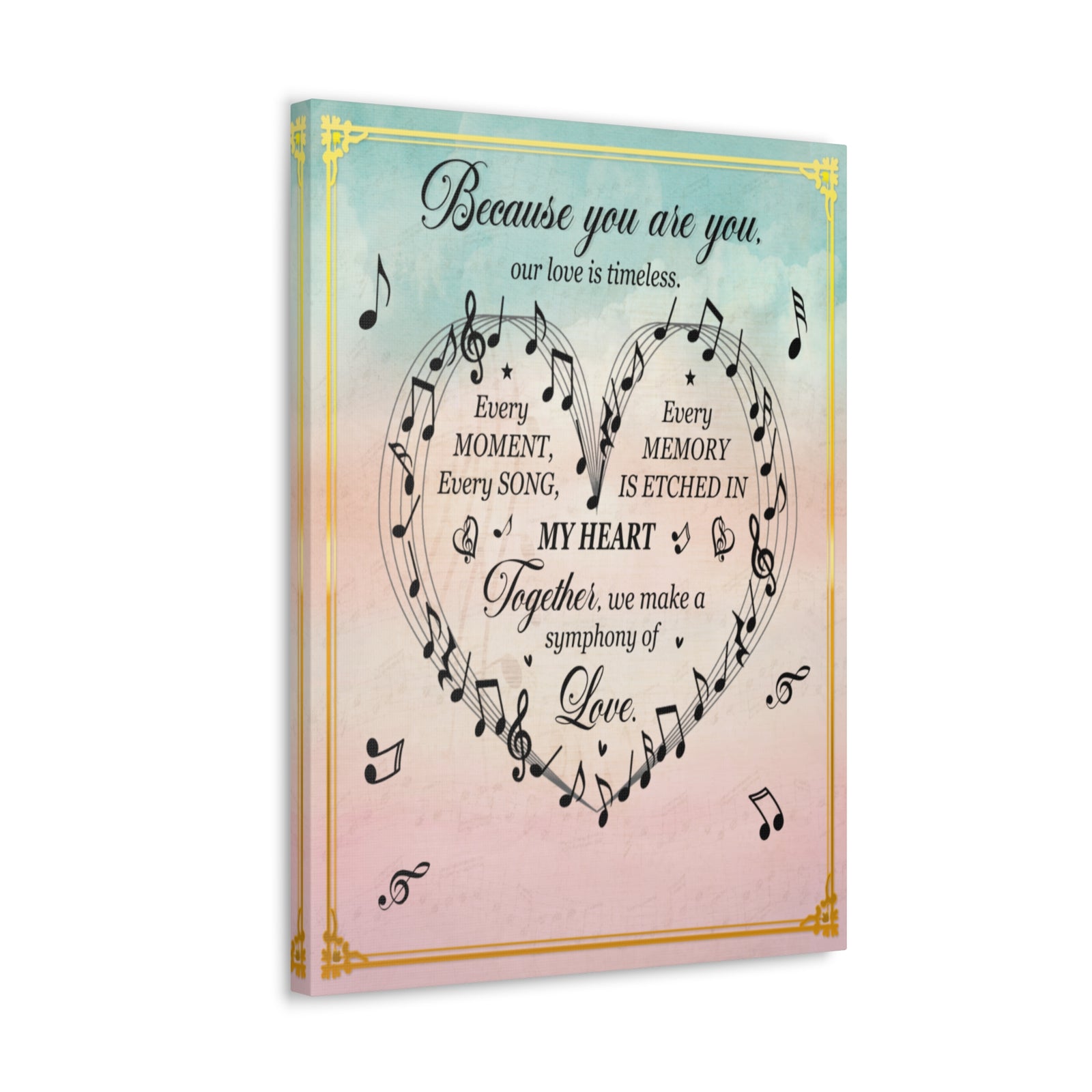 To My Wife Symphony of Love Canvas Wall Art - Romantic Gift for Her-Express Your Love Gifts