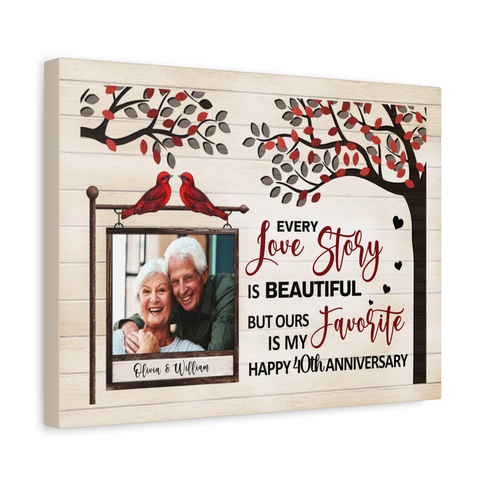 Personalized Every Love Story Is Beautiful, But Ours Is My Favorite – Anniversary Canvas Wall Art-Express Your Love Gifts