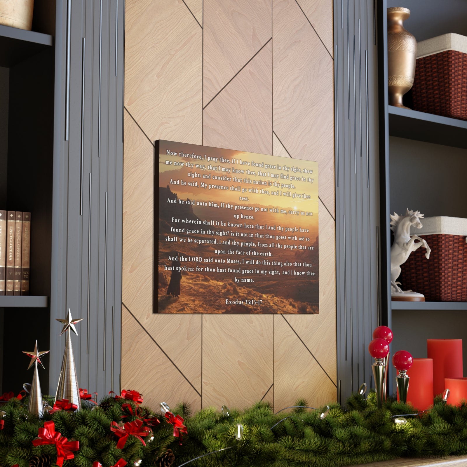 Scripture Walls Exodus 33:13-17 KJV Bible Verse Canvas Christian Wall Art Ready to Hang Unframed-Express Your Love Gifts
