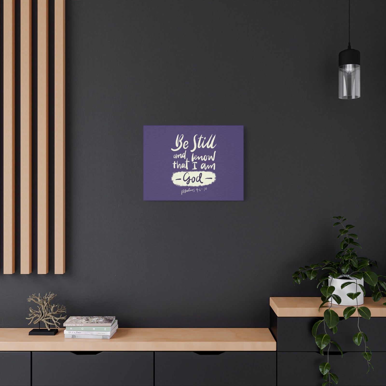 Scripture Walls Know That I Am God Psalm 46:10 Bible Verse Canvas Christian Wall Art Ready to Hang-Express Your Love Gifts