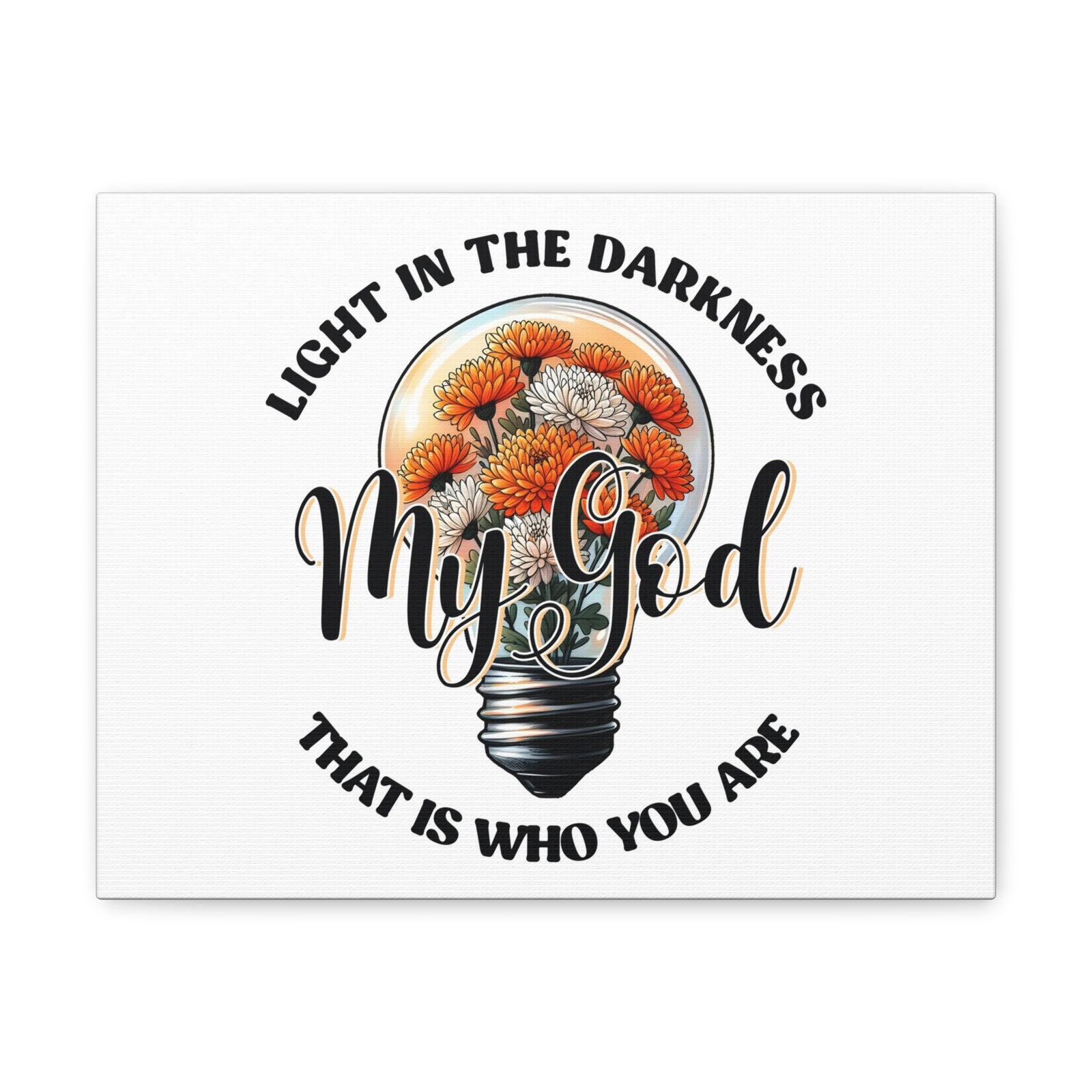 Scripture Walls Light in the Darkness Bible Verse Canvas Christian Wall Art Ready to Hang Unframed-Express Your Love Gifts