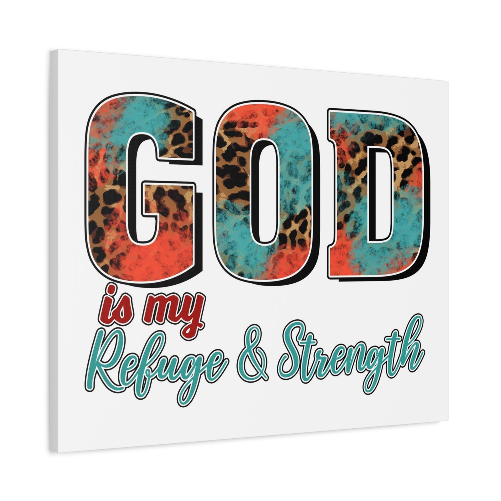 Scripture Walls My Refuge My Strength Bible Verse Canvas Christian Wall Art Ready to Hang Unframed-Express Your Love Gifts