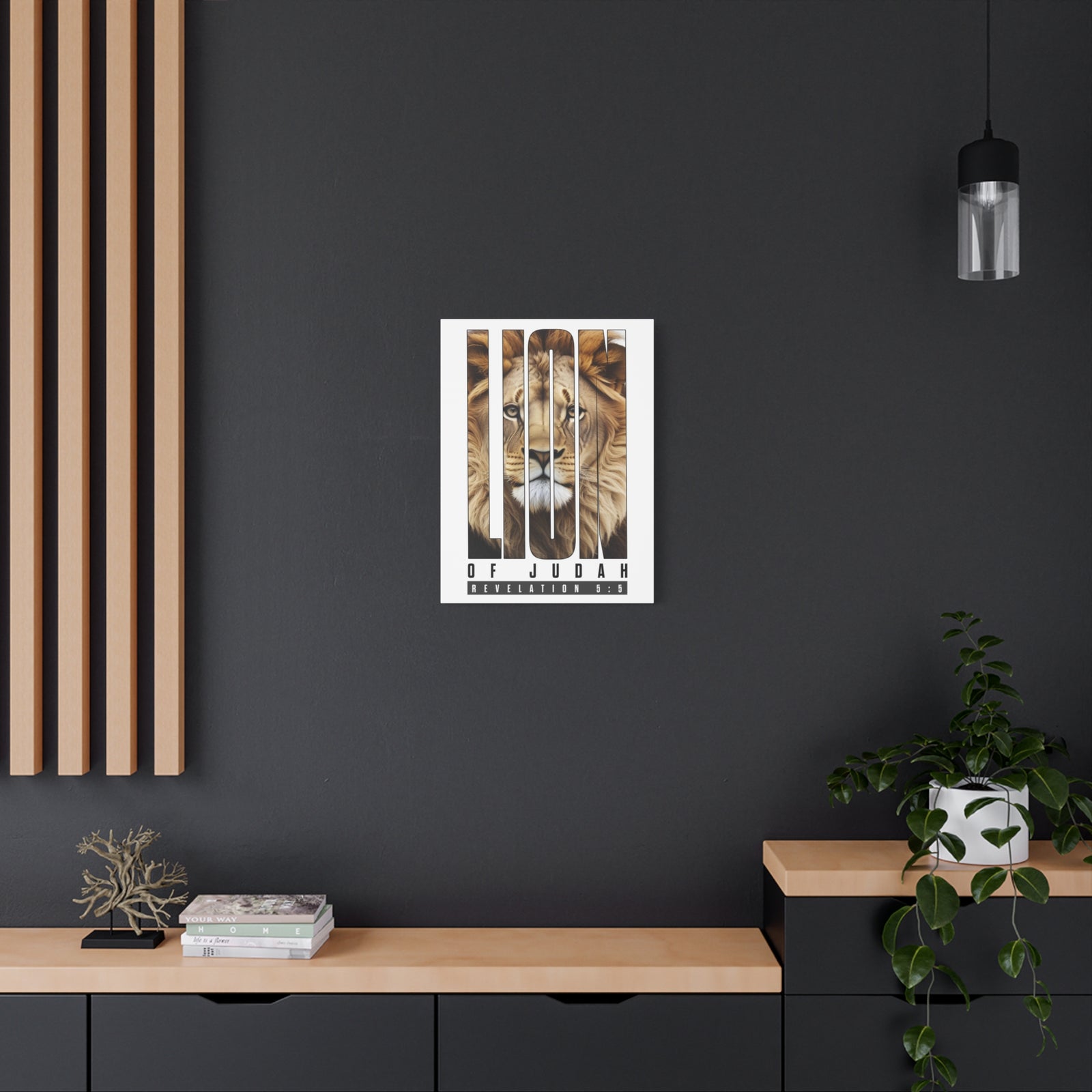 Scripture Walls Revelation 5:5 Lion of Judah Bible Verse Canvas Christian Wall Art Ready to Hang Unframed-Express Your Love Gifts