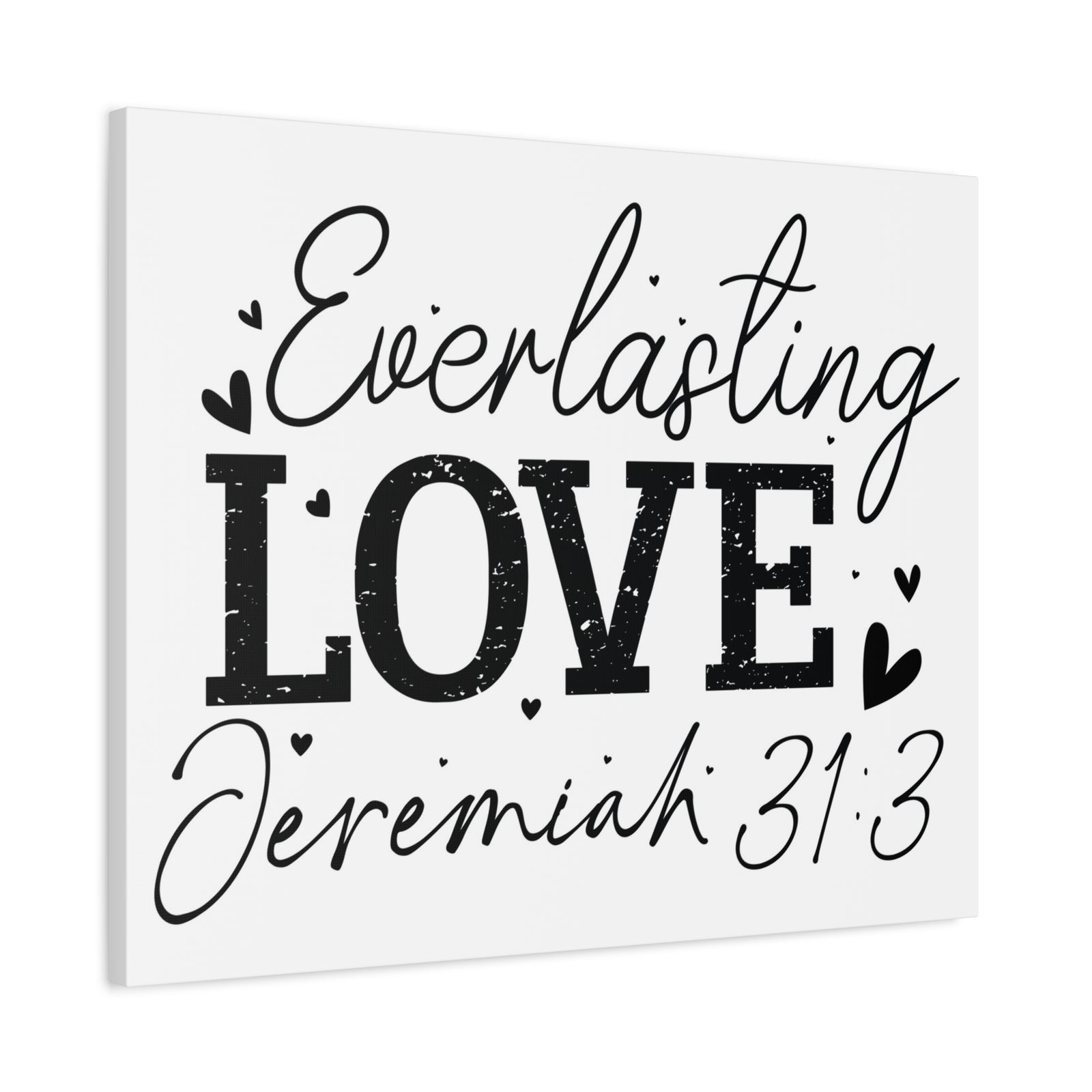 Scripture Walls Jeremiah 31:3 An Everlasting Love Bible Verse Canvas Christian Wall Art Ready to Hang Unframed-Express Your Love Gifts