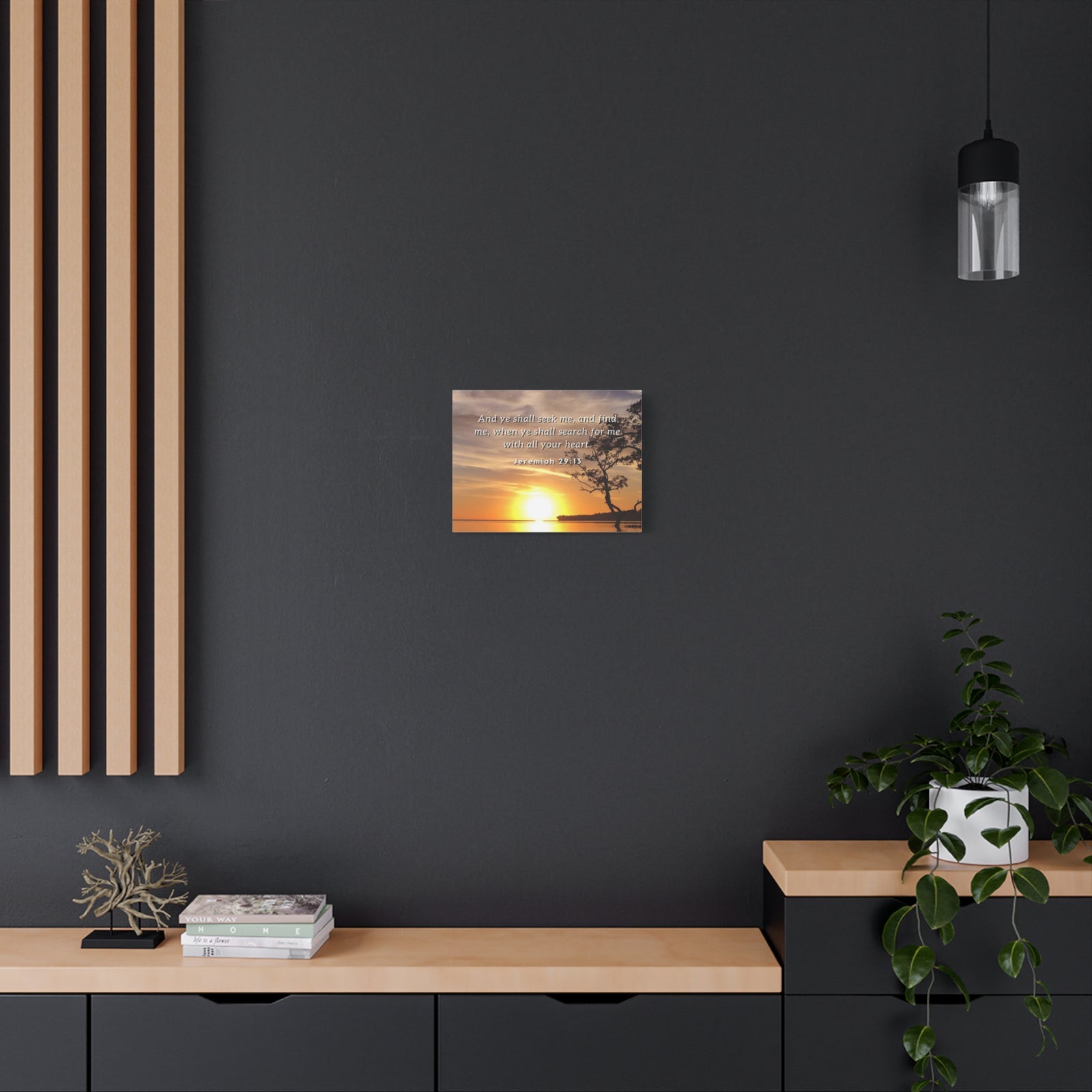 Scripture Walls All Your Heart Jeremiah 29:13 Bible Verse Canvas Christian Wall Art Ready to Hang-Express Your Love Gifts