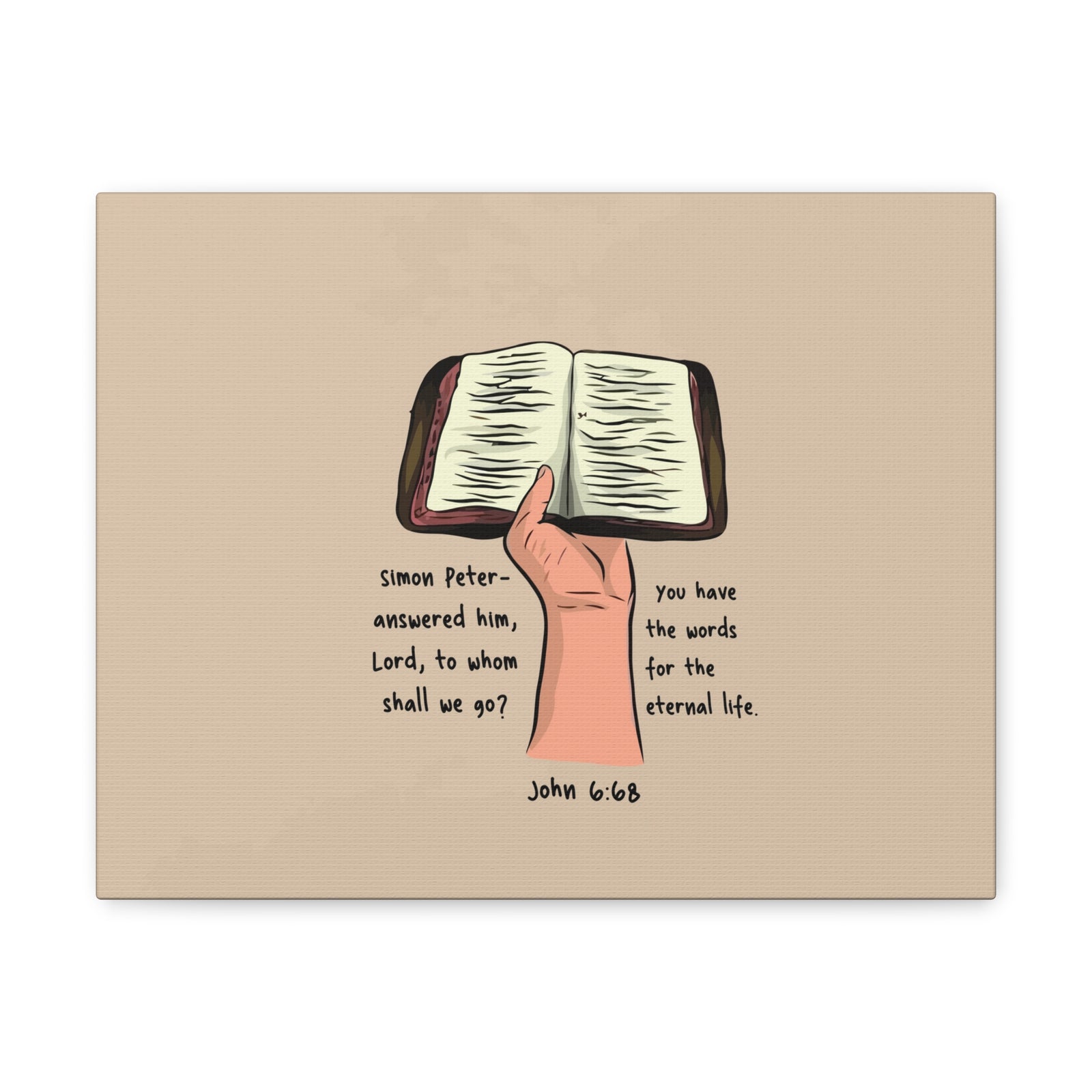 Scripture Walls Lord To Whom Shall We Go John 6:68 Bible Verse Canvas Christian Wall Art Ready To Hang-Express Your Love Gifts