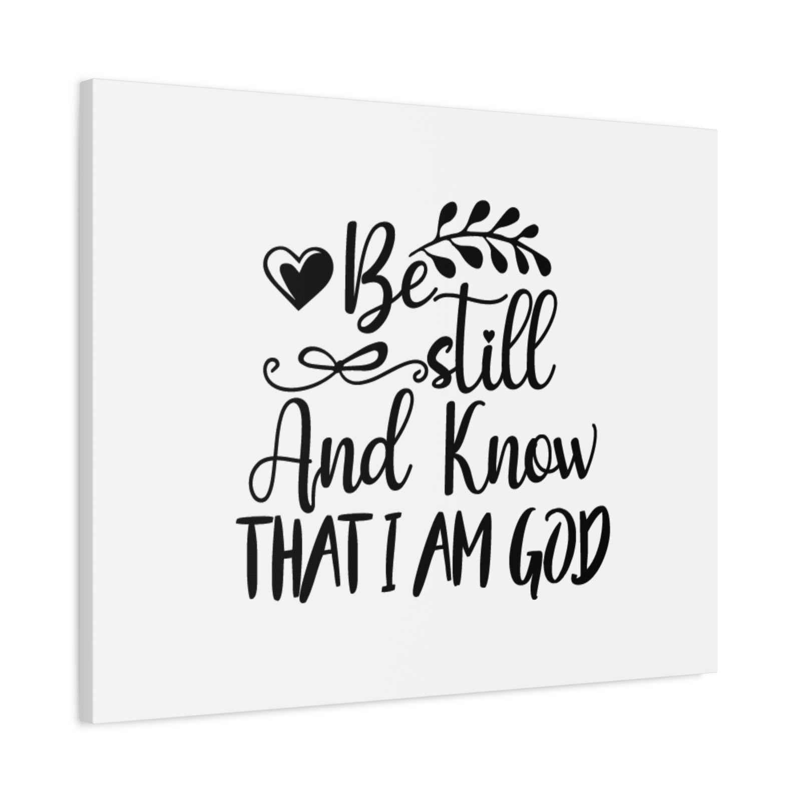 Scripture Canvas Be Still And Know That I Am God Psalm 46:10 Christian Wall Art Bible Verse Print Ready to Hang-Express Your Love Gifts