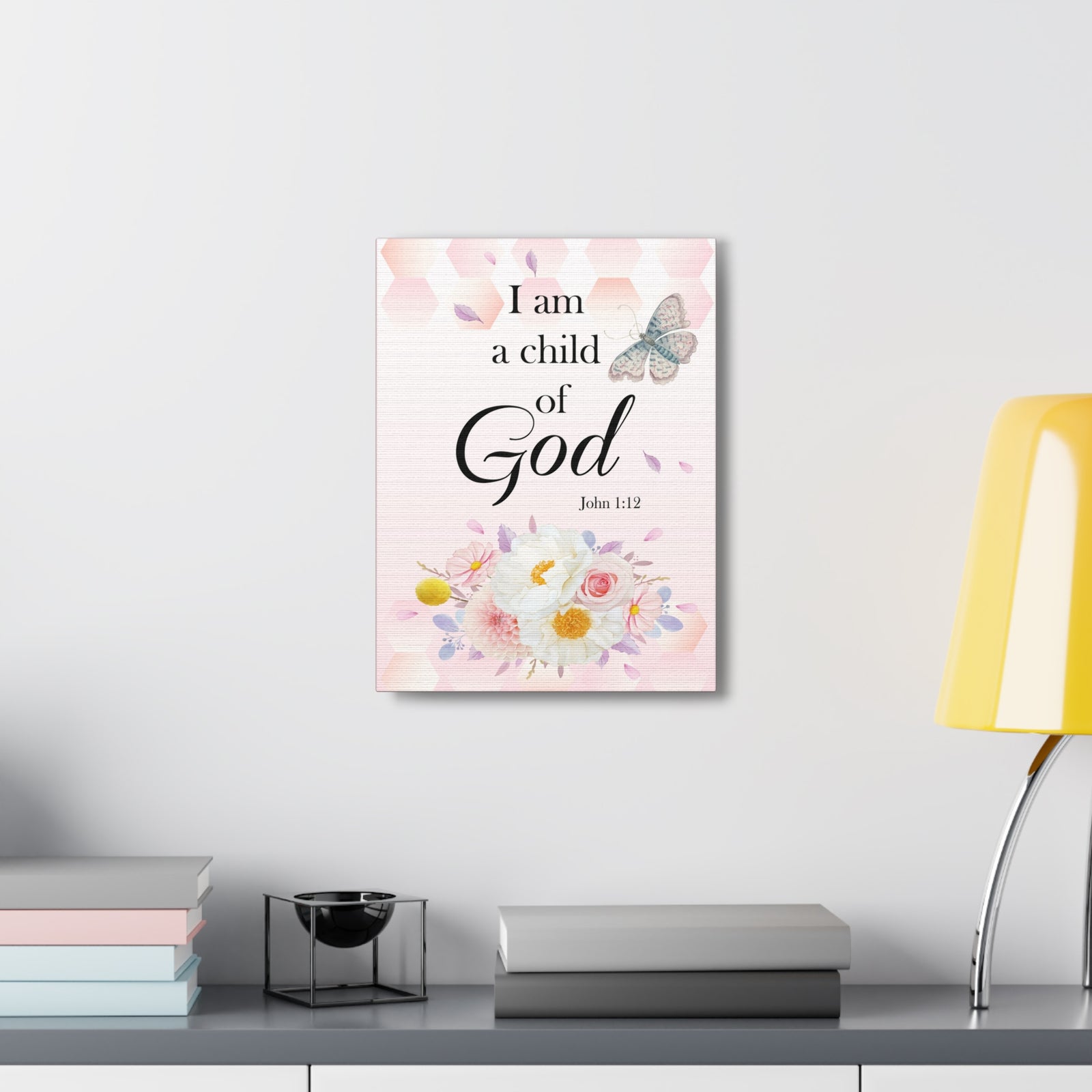 Scripture Walls Child Of God John 1:12 Bible Verse Canvas Christian Wall Art Ready to Hang-Express Your Love Gifts