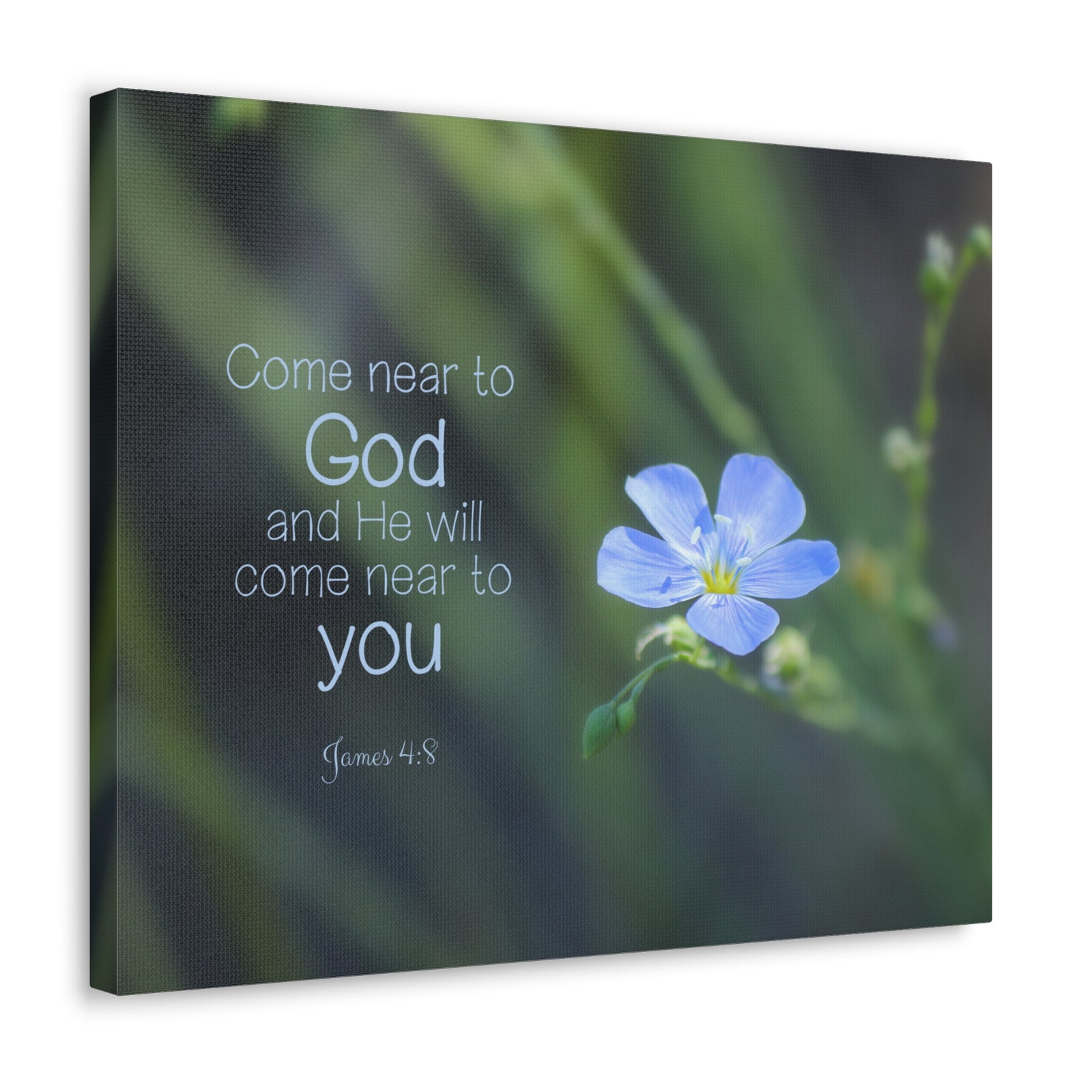 Scripture Walls Near To God James 4:8 Bible Verse Canvas Christian Wall Art Ready to Hang-Express Your Love Gifts