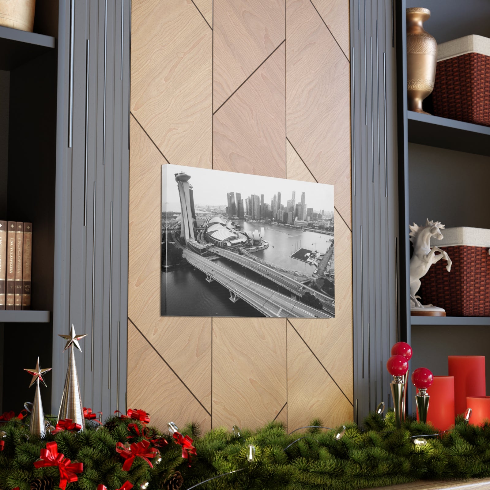 Singapore Skyline Canvas Artwork High-Quality Breathtaking Stunning Cityscape for Home Decor Ready to Hang-Express Your Love Gifts