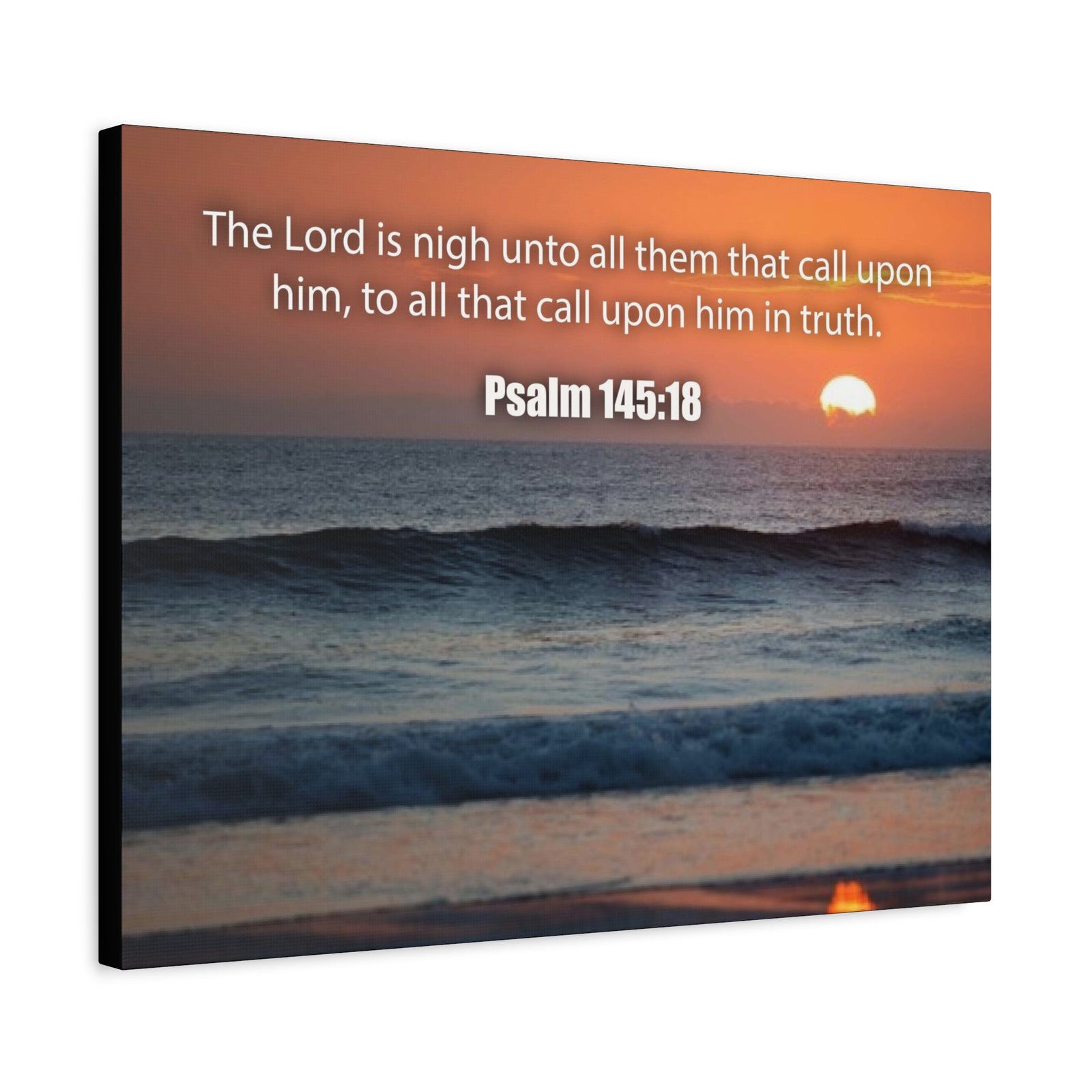 Bible Verse Canvas The Lord is Nigh Psalm 145:18 Christian Home Decor Scripture Art-Express Your Love Gifts