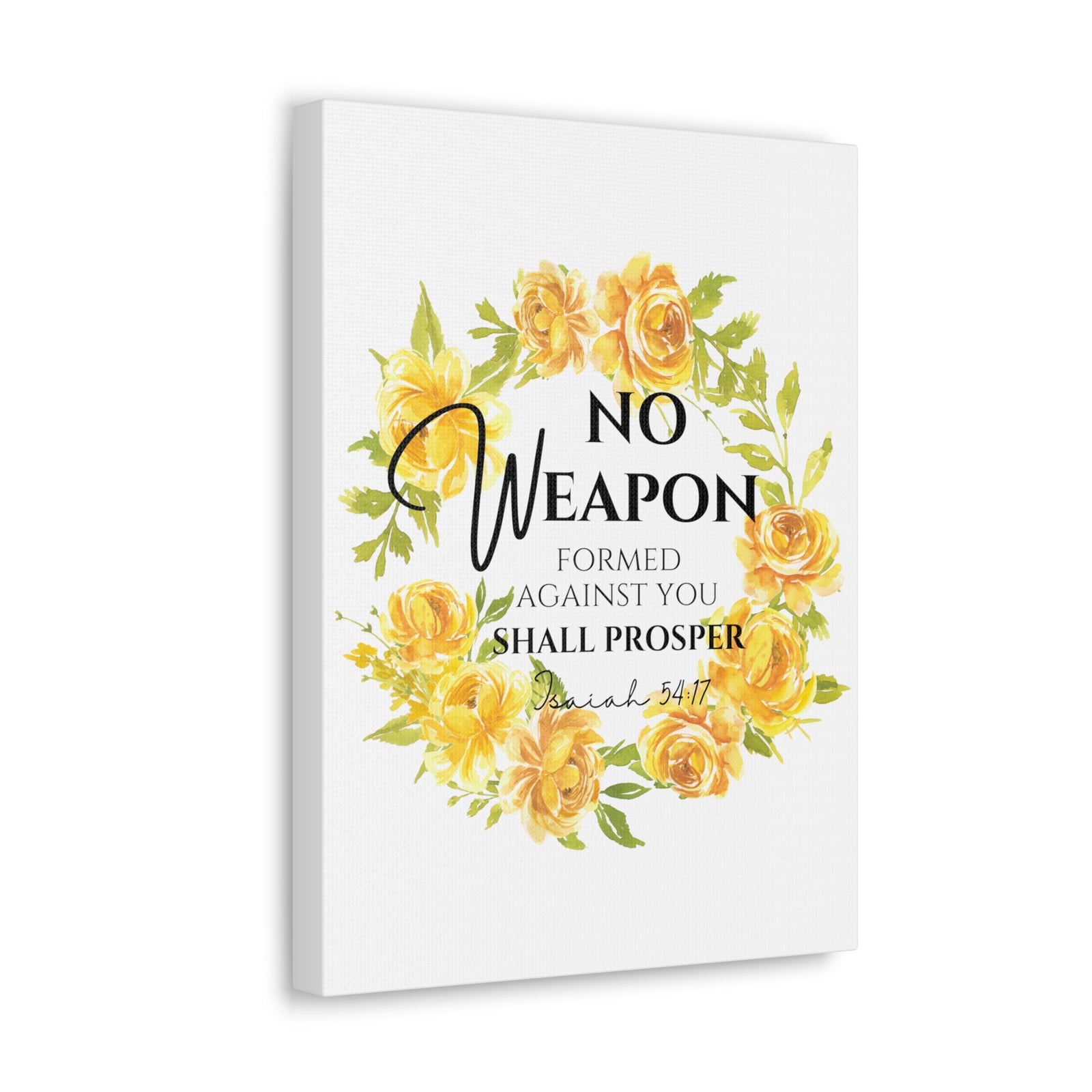 Scripture Walls Isaiah 54:17 No Weapon Bible Verse Canvas Christian Wall Art Ready to Hang Unframed-Express Your Love Gifts