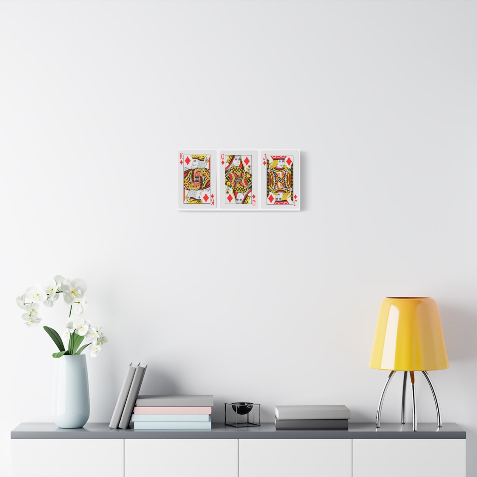 Diamonds Playing Cards Full Deck Playing Card Canvas Wall Art for Home Decor Ready-to-Hang-Express Your Love Gifts