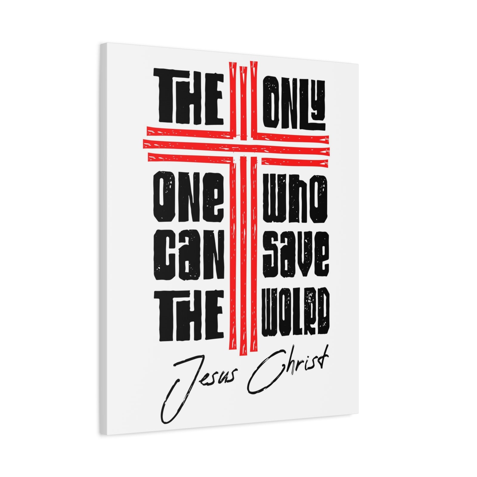 Scripture Walls Only Jesus Can Save Bible Verse Canvas Christian Wall Art Ready to Hang Unframed-Express Your Love Gifts