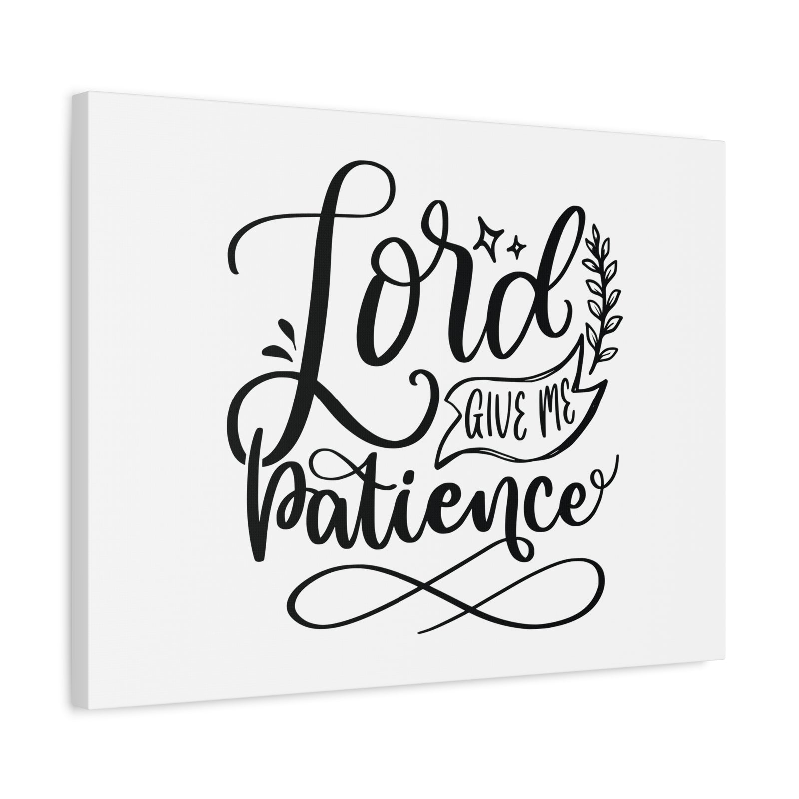Scripture Canvas Lord Give Me Patience Psalm 37:7 Christian Wall Art Bible Verse Print Ready to Hang-Express Your Love Gifts