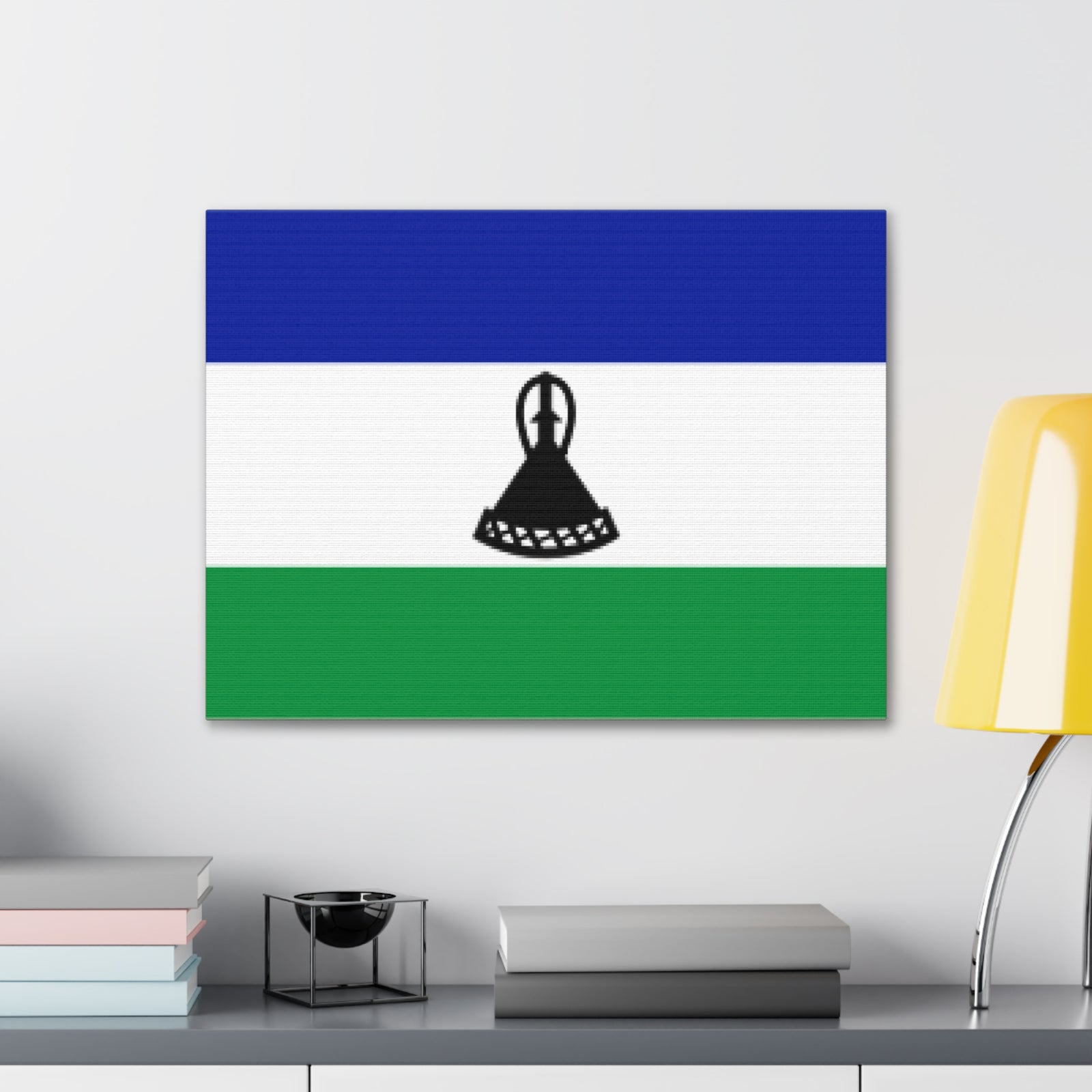 Lesotho Country Flag Canvas Vibrant Wall Art Unframed Home Decor-Express Your Love Gifts