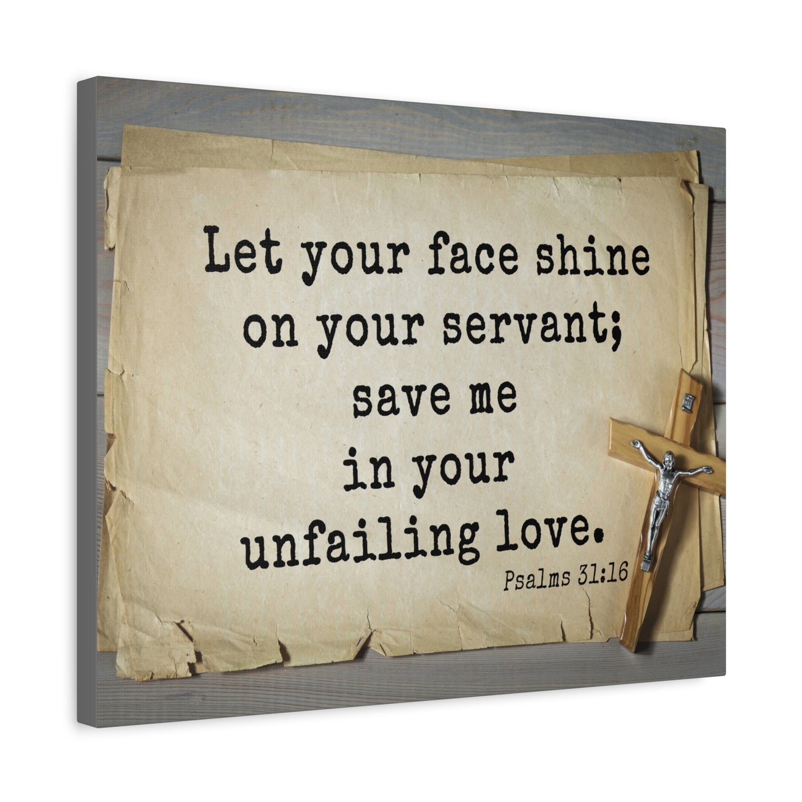 Scripture Walls Let Your Face Shine Psalm 31:16 Bible Verse Canvas Christian Wall Art Ready to Hang-Express Your Love Gifts