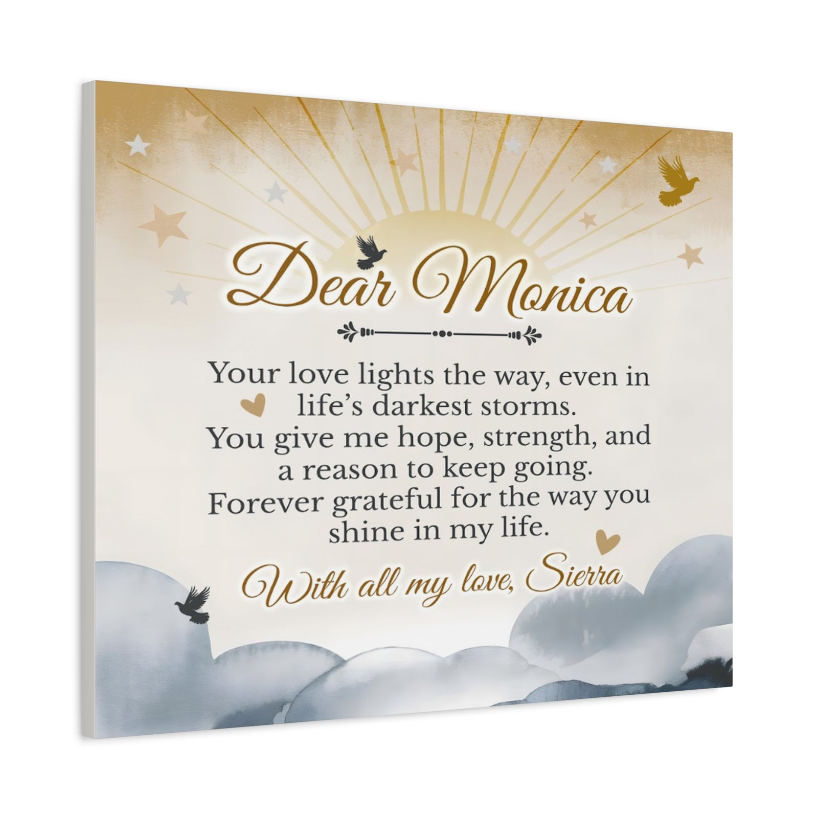 Personalized My Guiding Light Custom Canvas Wall Art-Express Your Love Gifts