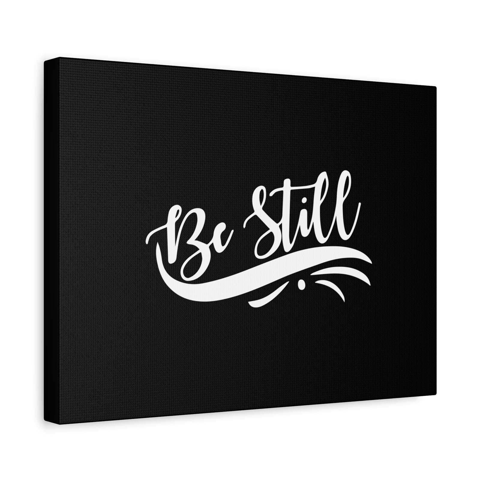 Scripture Canvas Be Still Swoosh Psalm 46:10 Christian Wall Art Bible Verse Print Ready to Hang-Express Your Love Gifts