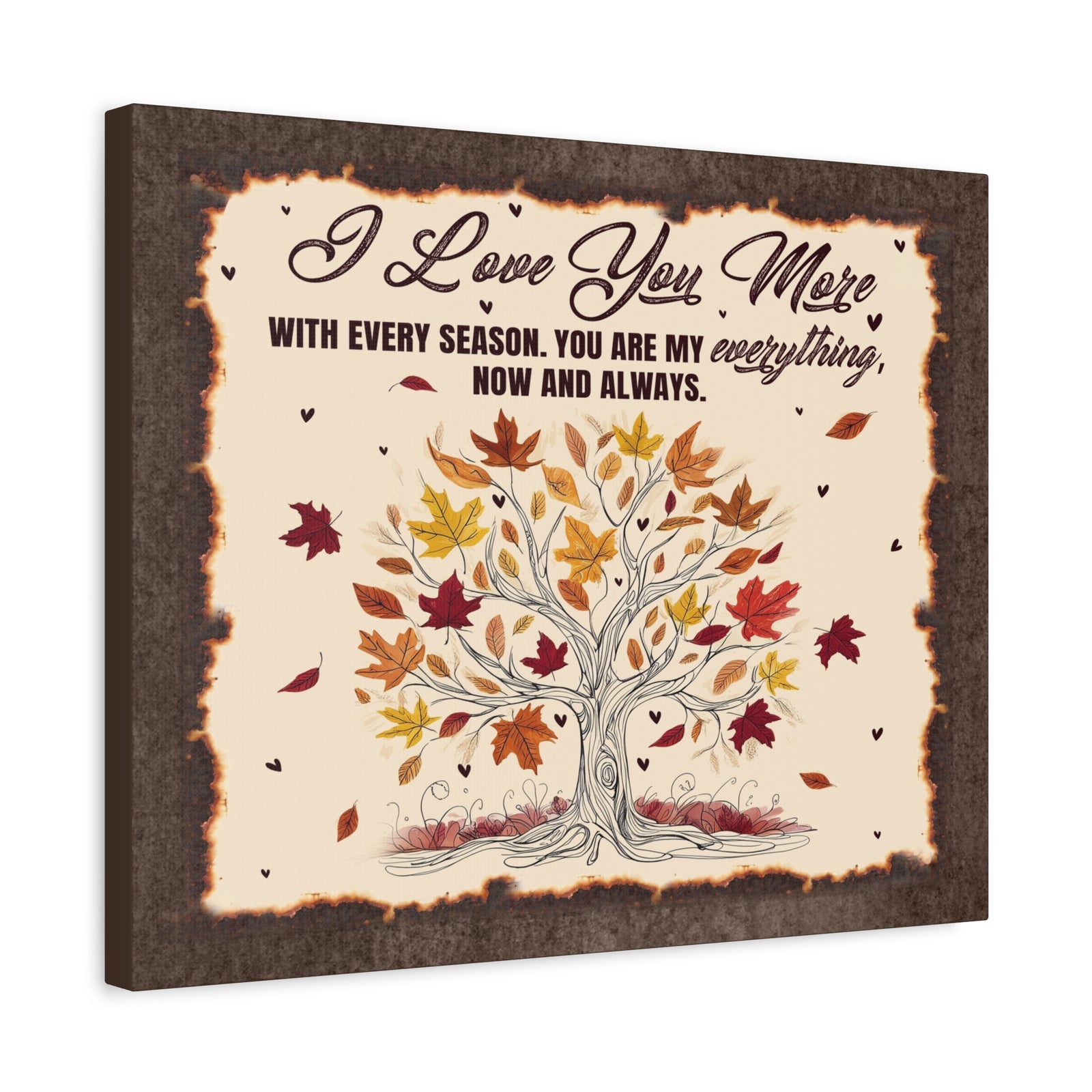 To My Wife I Love You More - Seasonal Tree of Love Canvas Wall Art - Heartfelt Gift for Every Season-Express Your Love Gifts