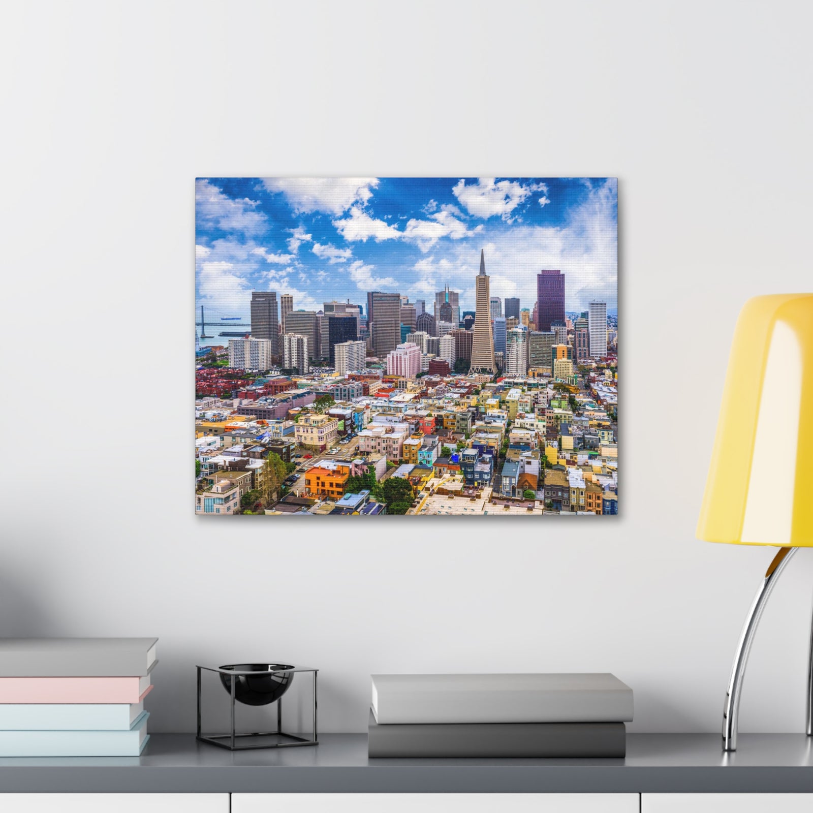 San Francisco Daytime Skyline Canvas Artwork High-Quality Breathtaking Stunning Cityscape for Home Decor Ready to Hang-Express Your Love Gifts