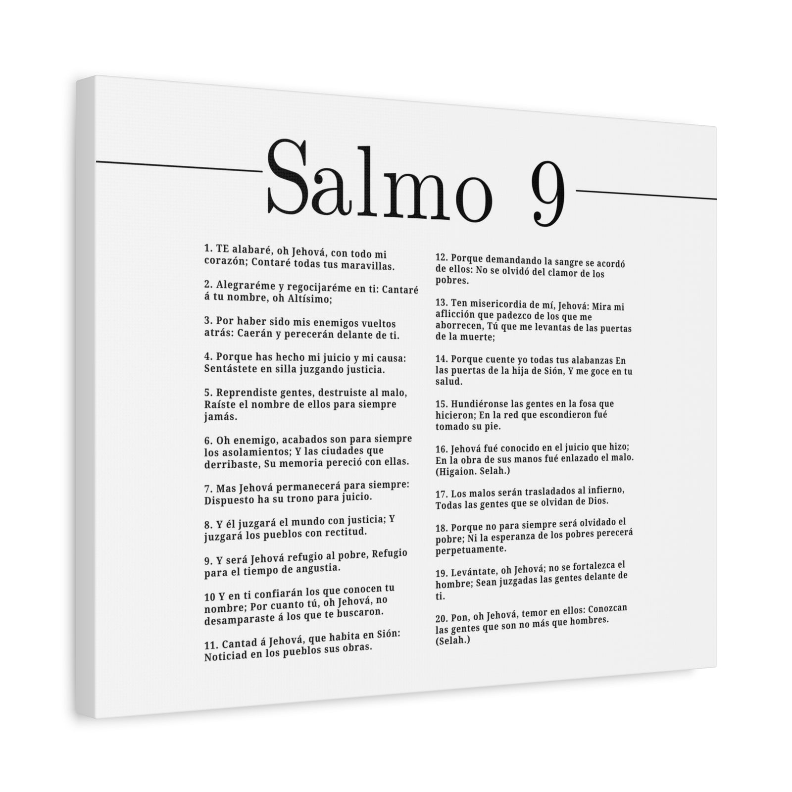 Salmo 9 Impresión De Arte Cristiano en la Pared Lista Para Colgar-Express Your Love Gifts