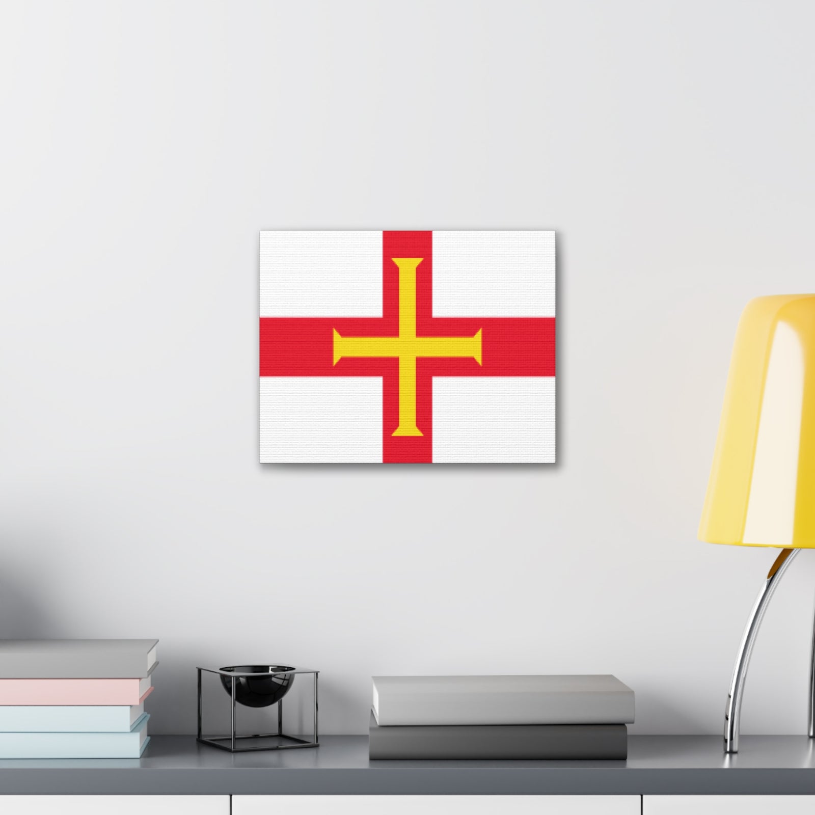 Guernsey Country Flag Canvas Vibrant Wall Art Unframed Home Decor-Express Your Love Gifts