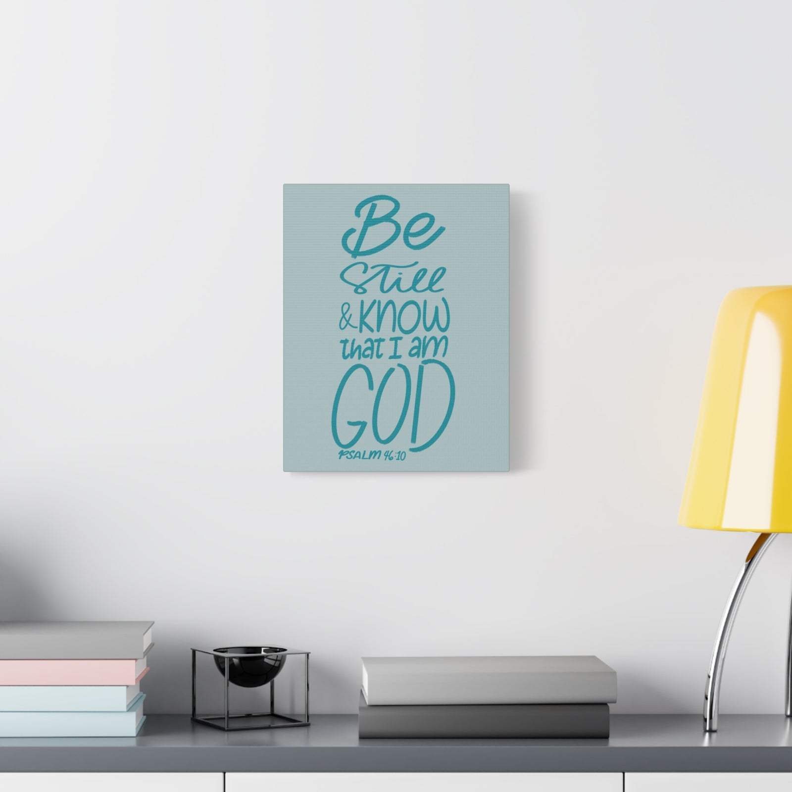 Scripture Walls Know That I Am God Psalm 46:10 Bible Verse Canvas Christian Wall Art Ready to Hang-Express Your Love Gifts