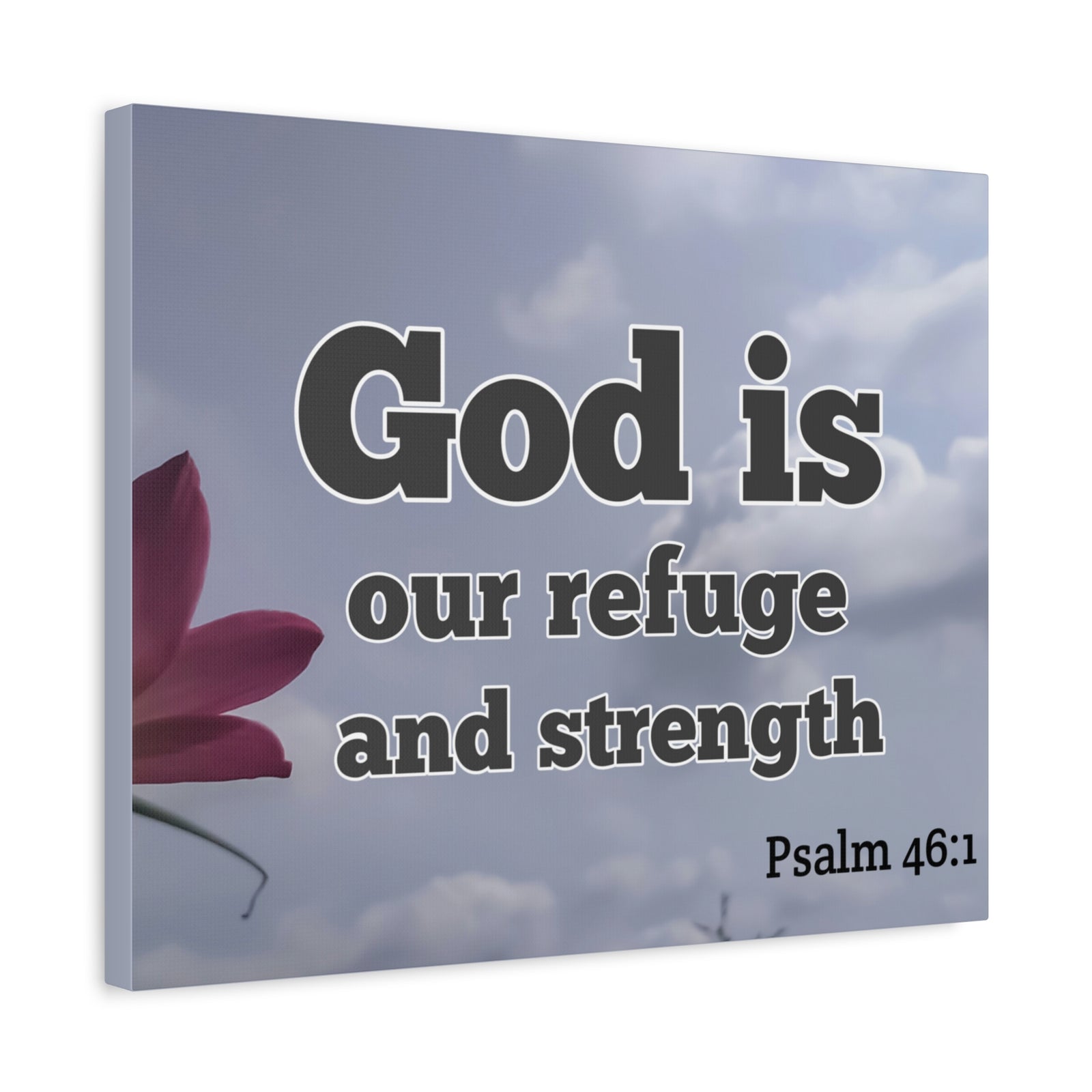 Scripture Canvas Refuge And Strength Psalm 46:1 Christian Wall Art Bible Verse Print Ready to Hang-Express Your Love Gifts
