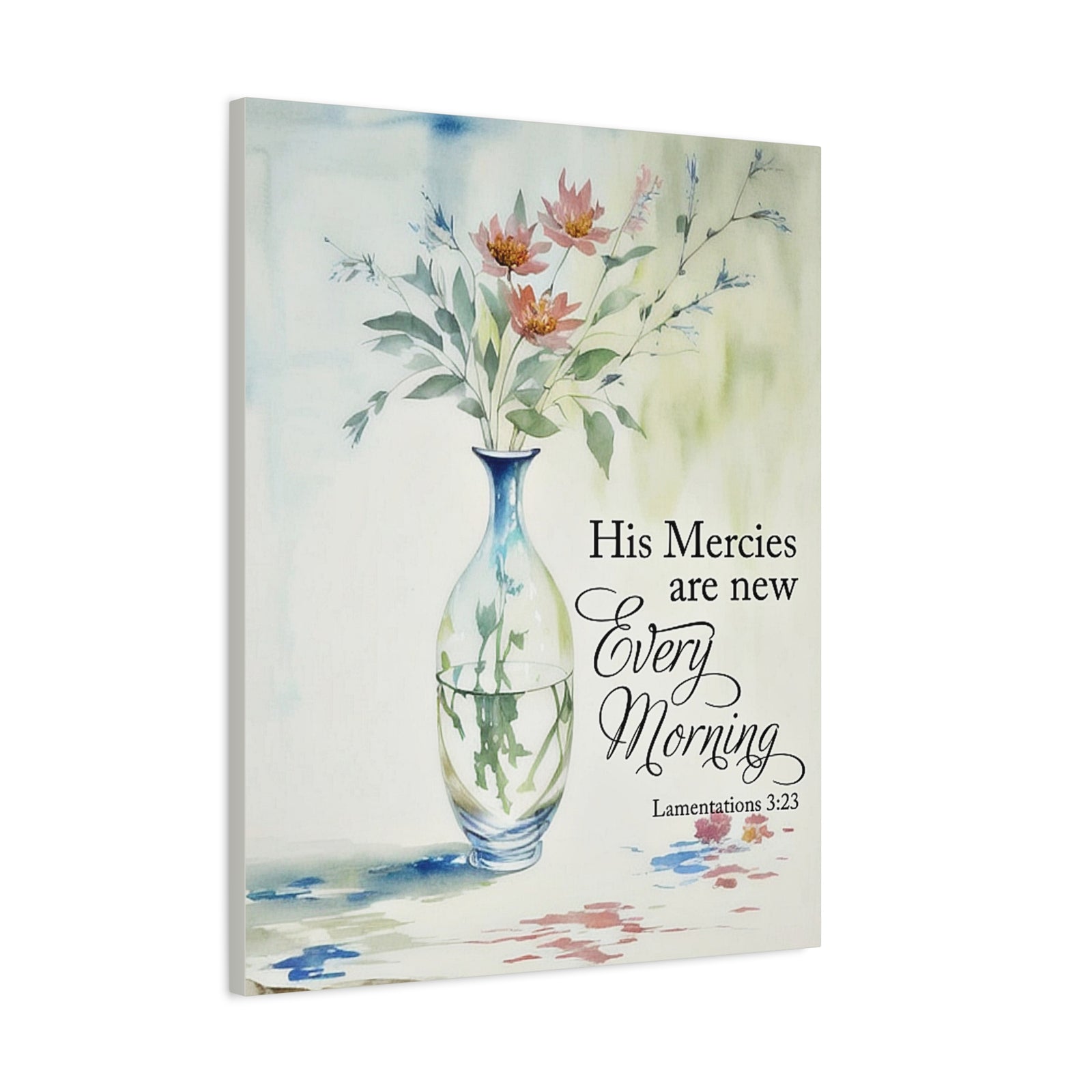 Scripture Walls Lamentations 3:23 Every Morning Bible Verse Canvas Christian Wall Art Ready to Hang Unframed-Express Your Love Gifts