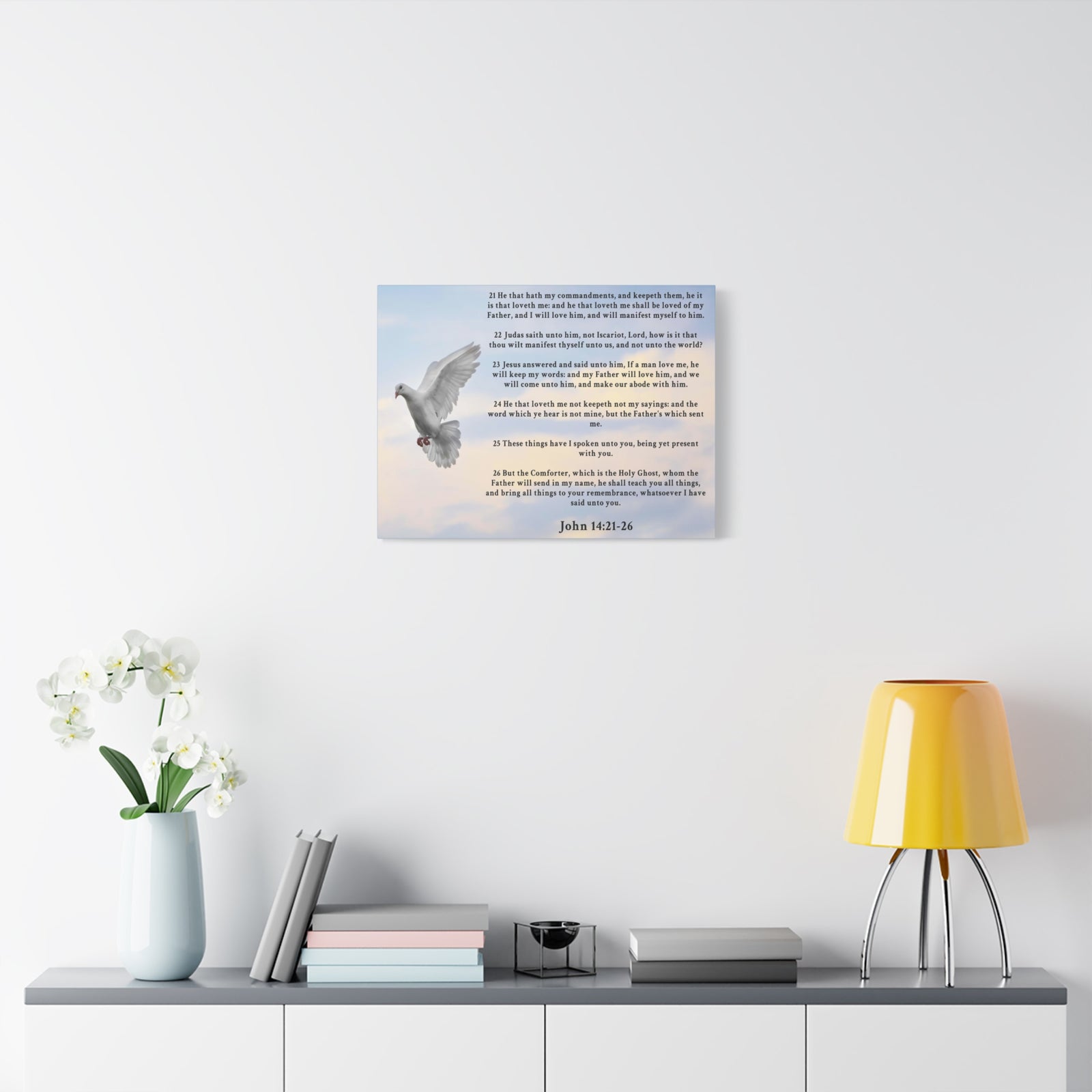Scripture Walls John 14:21-26 KJV Christian Wall Art Print Ready to Hang Unframed-Express Your Love Gifts