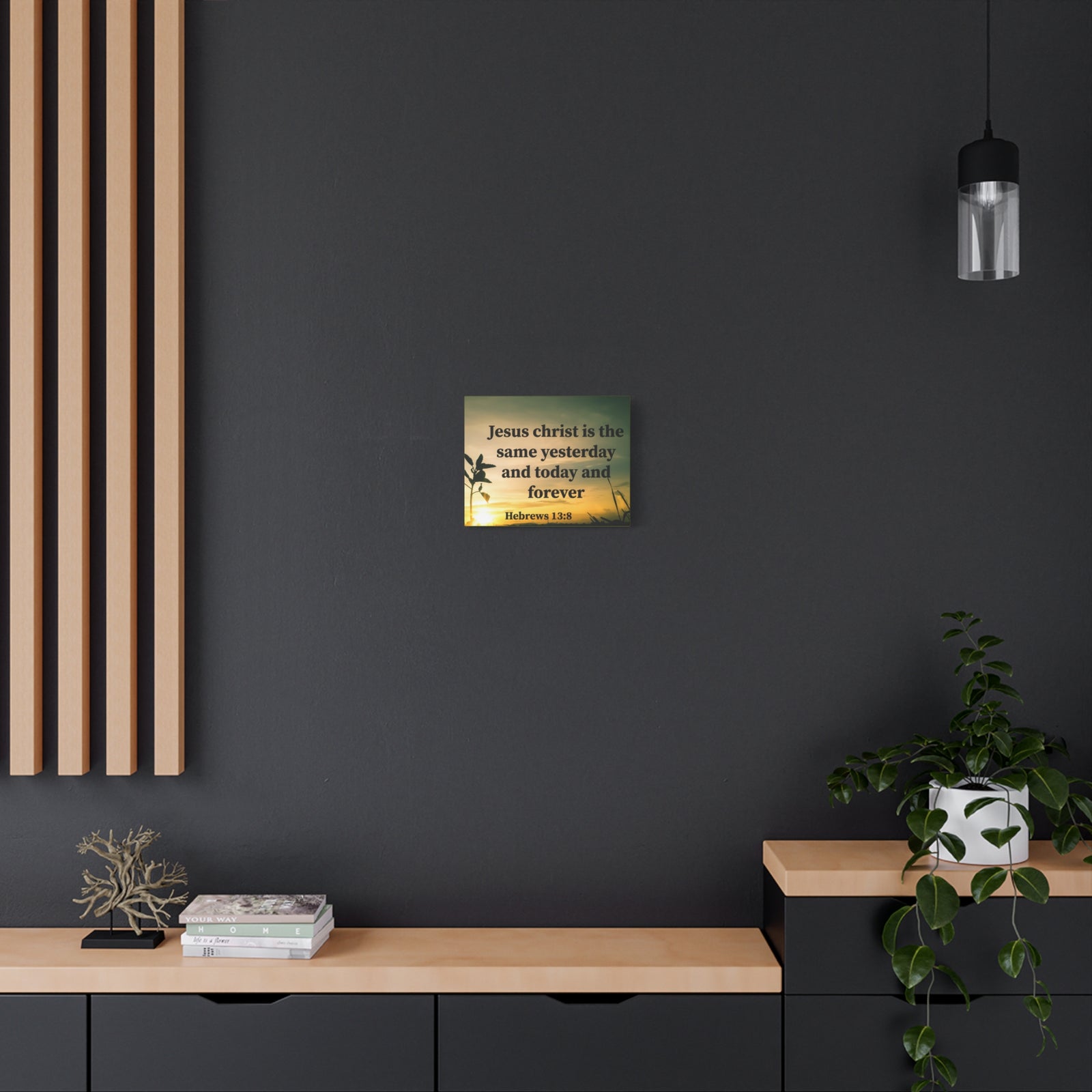 Scripture Walls Today And Forever Hebrews 13:8 Bible Verse Canvas Christian Wall Art Ready to Hang