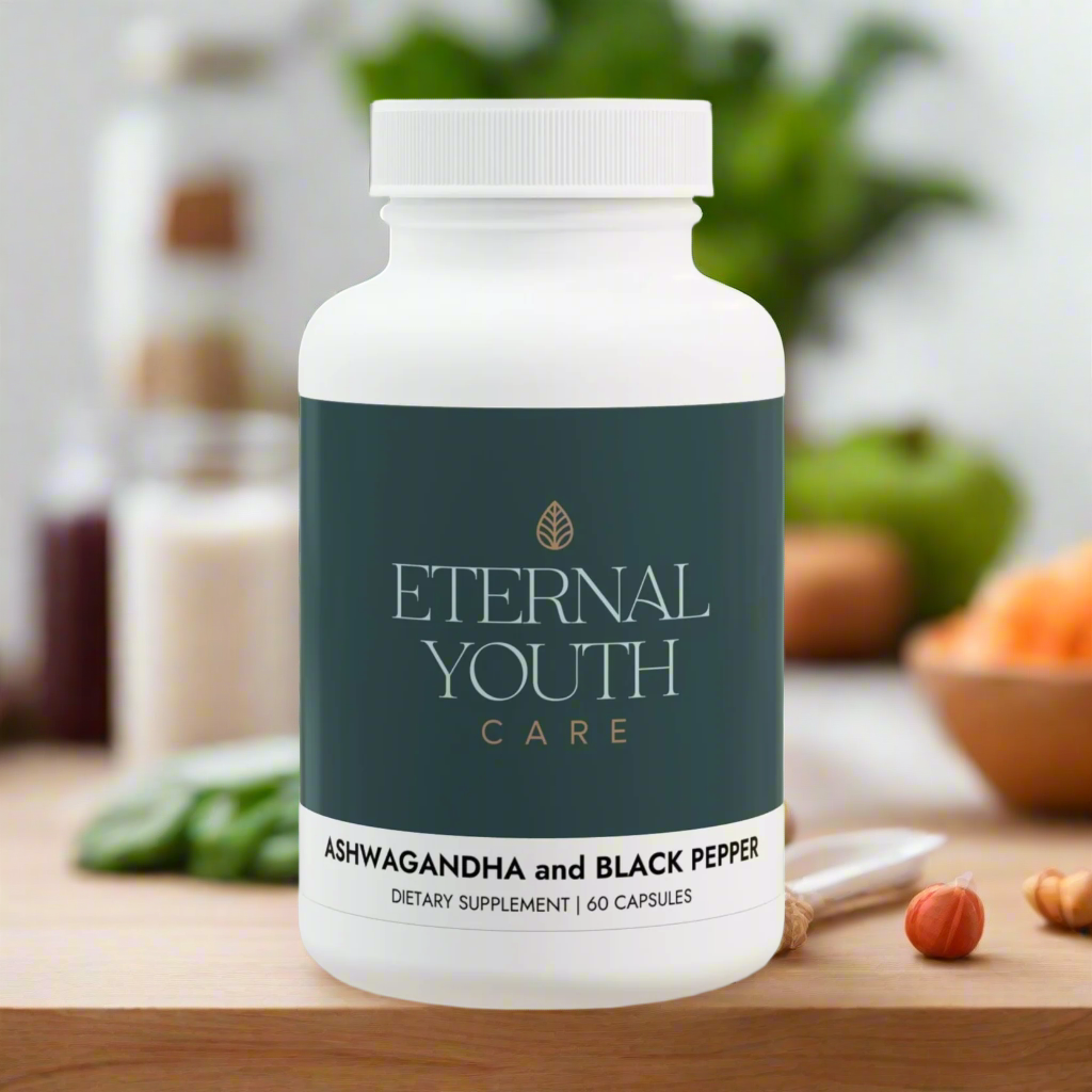 Eternal Youth Ashwagandha with Black Pepper – Stress Relief & Wellness Support | Non-GMO, Vegan (60 Capsules)-Express Your Love Gifts