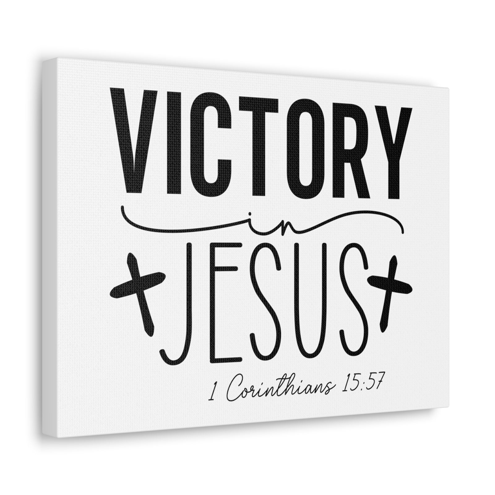 Scripture Walls 1 Corinthians 15:57 Victory in Jesus Bible Verse Canvas Christian Wall Art Ready to Hang Unframed-Express Your Love Gifts