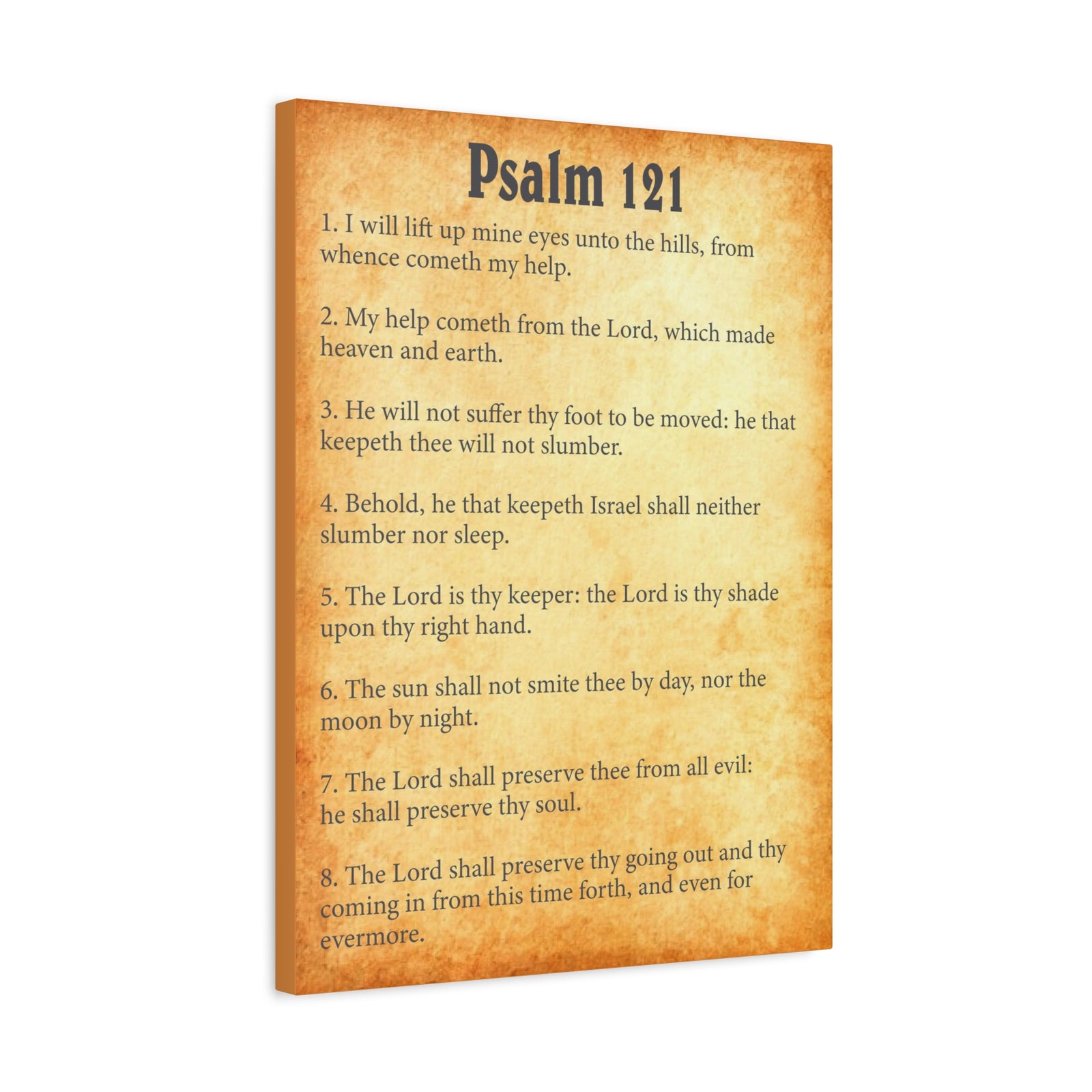 Scripture Walls Psalm 121 Gold Bible Chapter Canvas Christian Wall Art Ready to Hang-Express Your Love Gifts