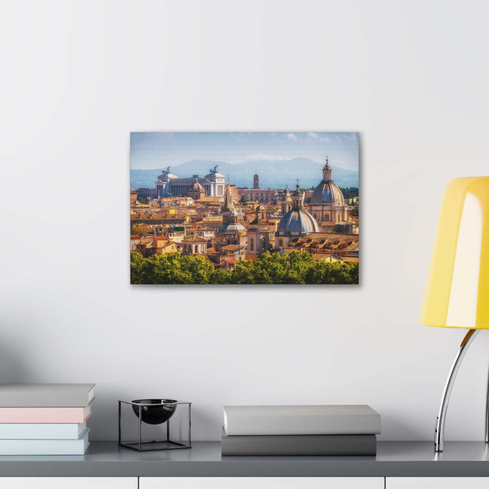 Rome Daytime Skyline Canvas Artwork High-Quality Breathtaking Stunning Cityscape for Home Decor Ready to Hang-Express Your Love Gifts