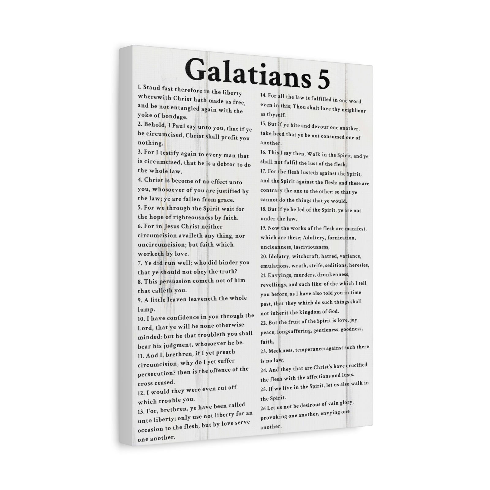 Scripture Walls Galatians 5 Fruit of the Spirit White Bible Verse Canvas Christian Wall Art Ready to Hang Unframed-Express Your Love Gifts