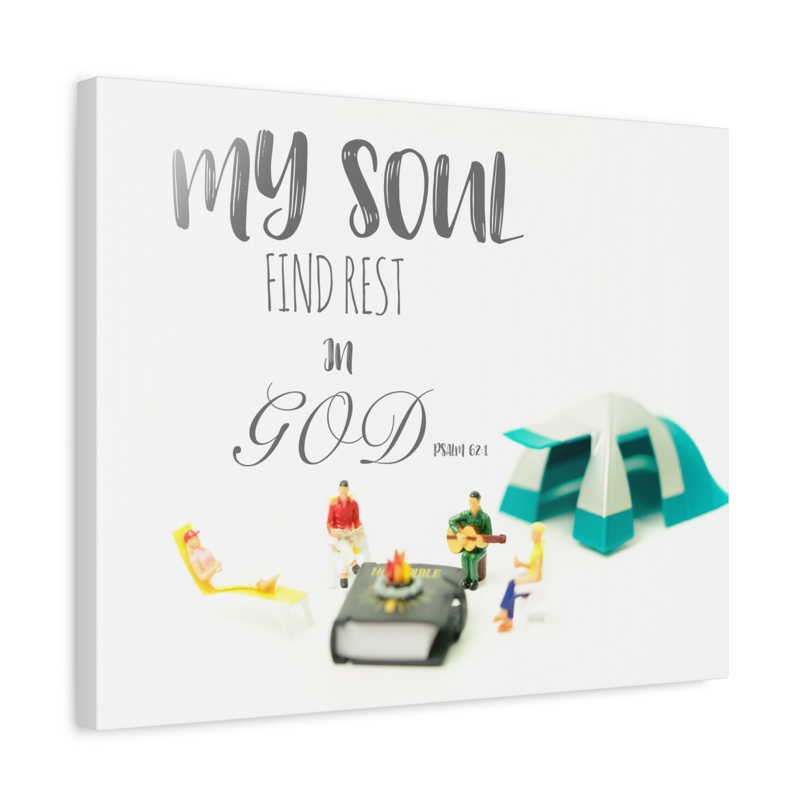 Scripture Walls Rest In God Psalm 62:1 Bible Verse Canvas Christian Wall Art Bible Verse Print Ready To Hang-Express Your Love Gifts