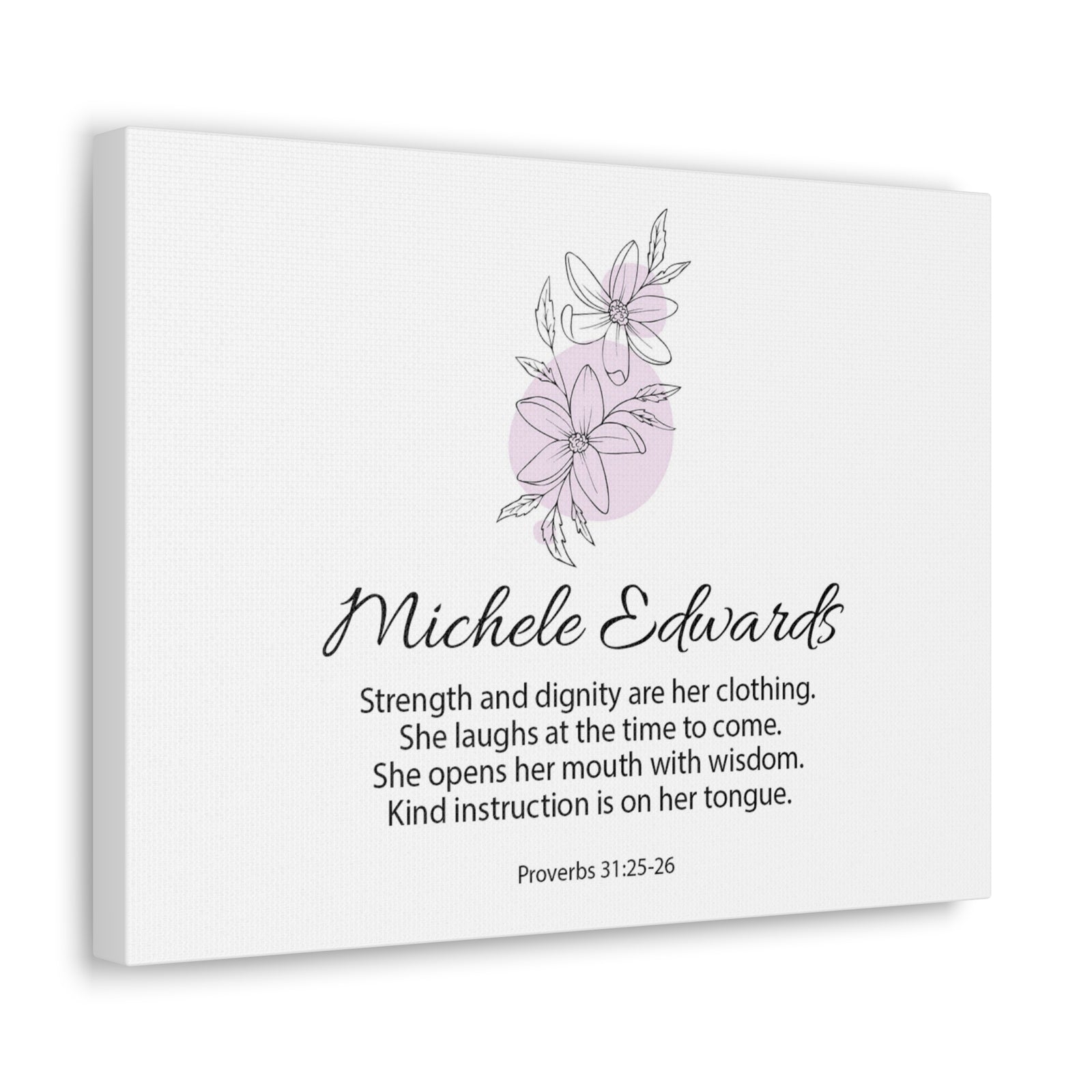 Personalized Proverbs 31:25-26-Express Your Love Gifts