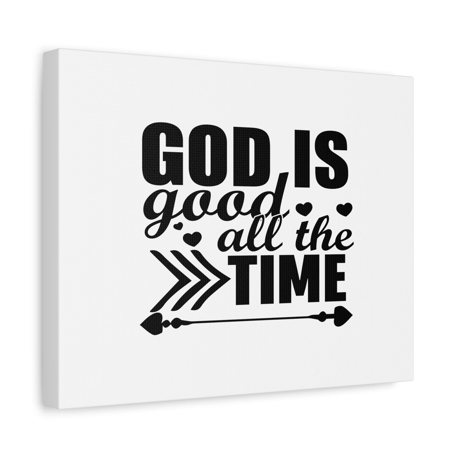 Scripture Canvas God Is Good All The Time Psalm 107:1 Christian Wall Art Bible Verse Print Ready to Hang-Express Your Love Gifts