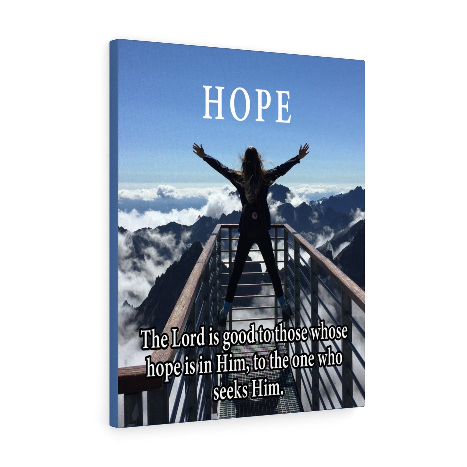 Scripture Walls Hope in the Lord Lamentations 3:25 Canvas Gallery Wraps Ready To Hang Stretched Canvas Wall Art-Express Your Love Gifts